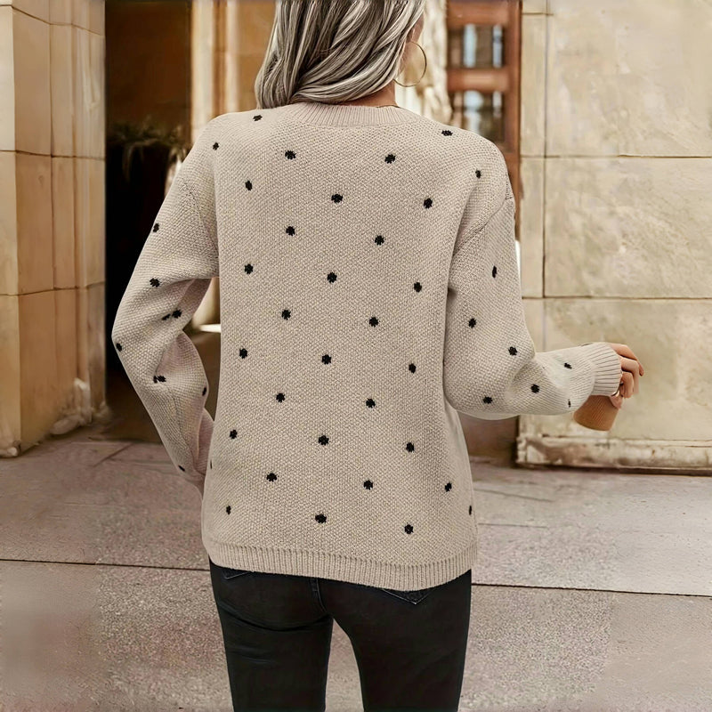 Nicole - Polka Dot Knit Sweater