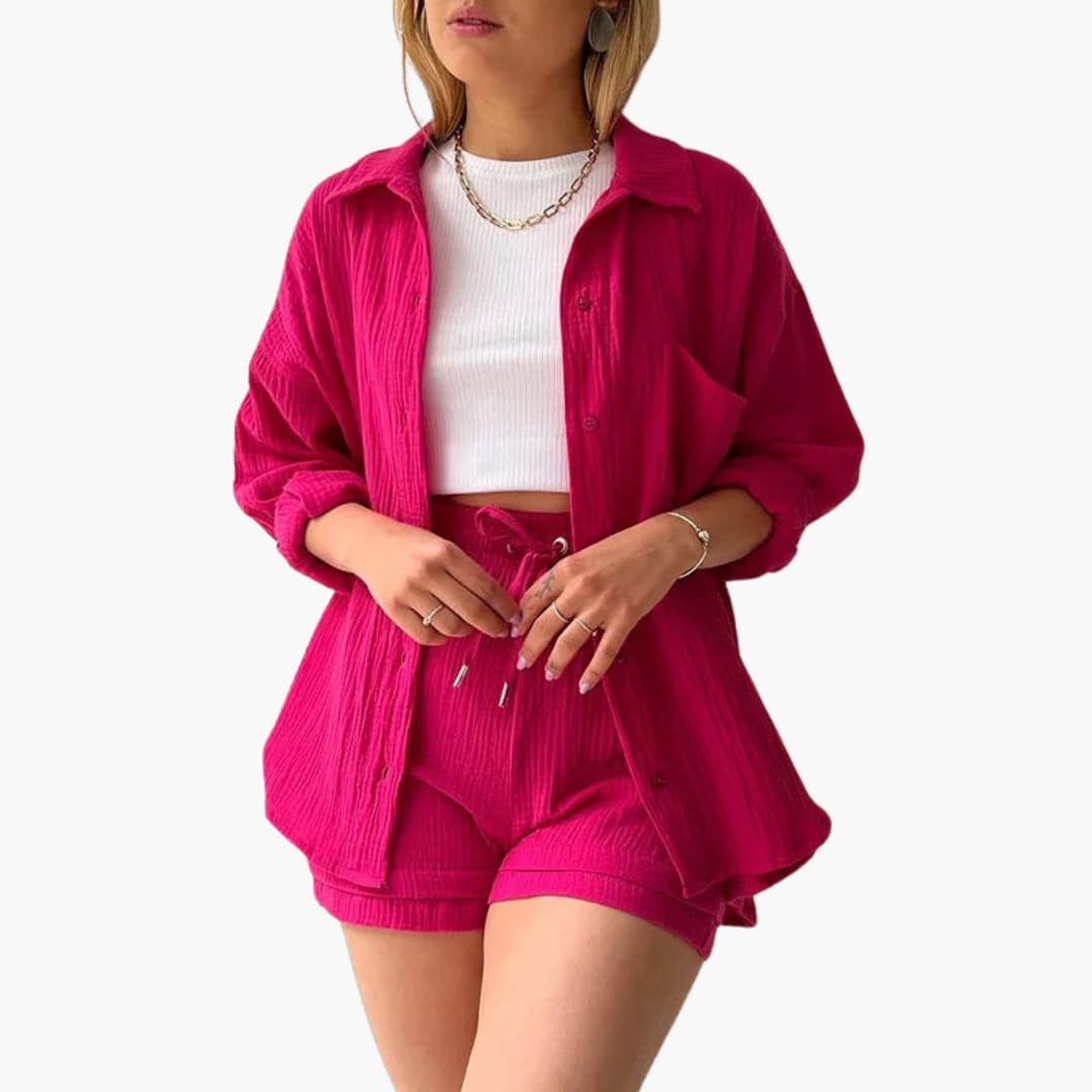 Léandra – 2-piece flowing set in cotton gauze