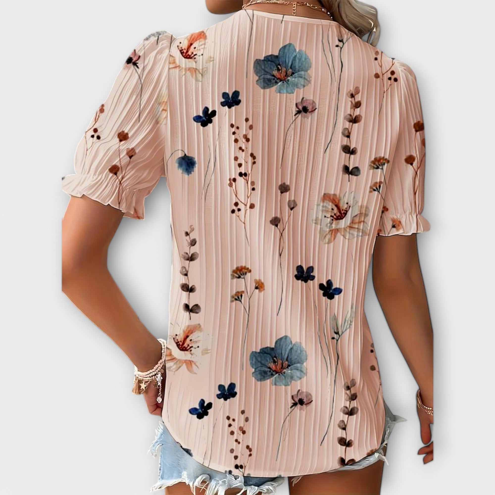 Celvyna | Modern V-Neck Blouse
