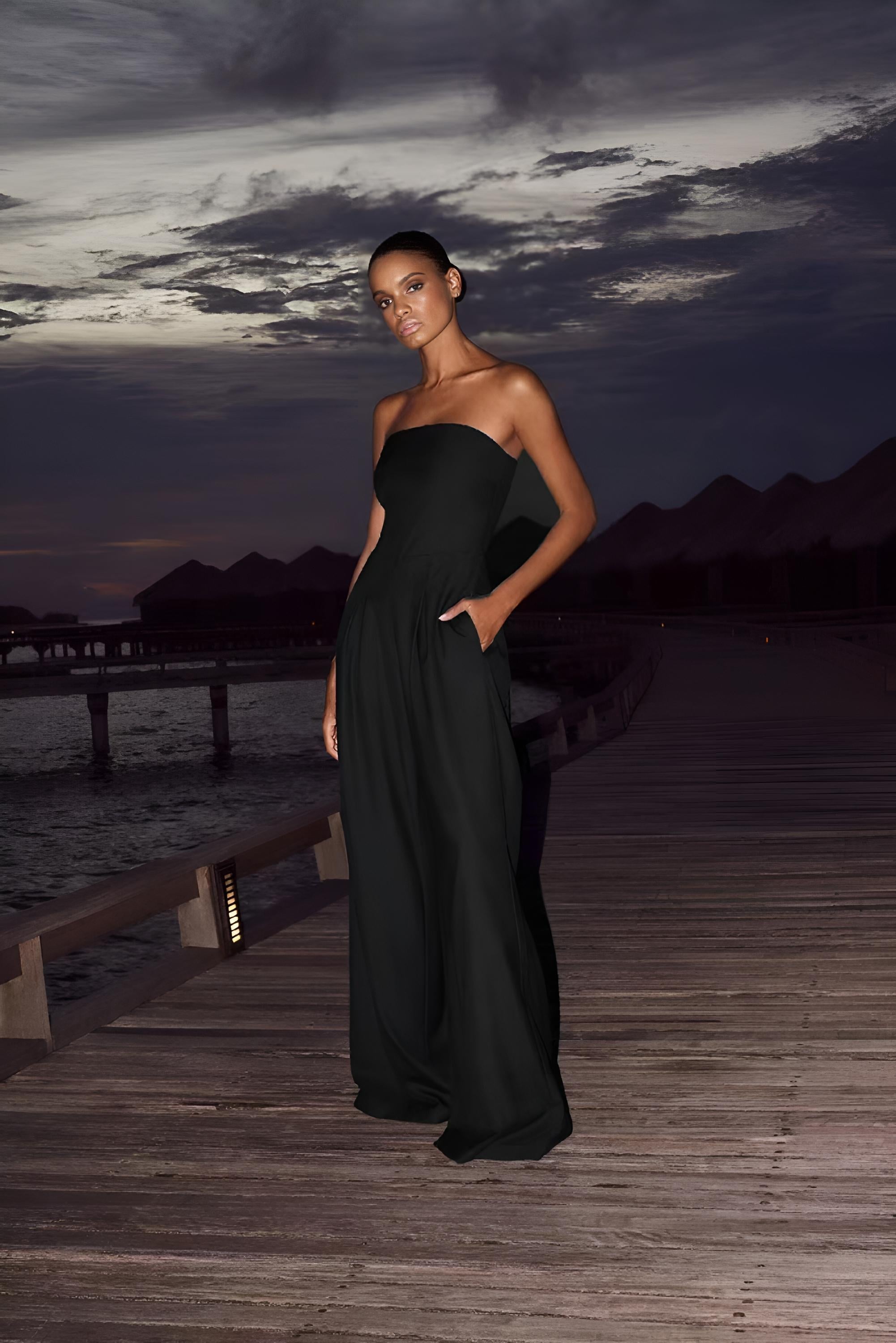 Serena – Elegant Strapless Jumpsuit