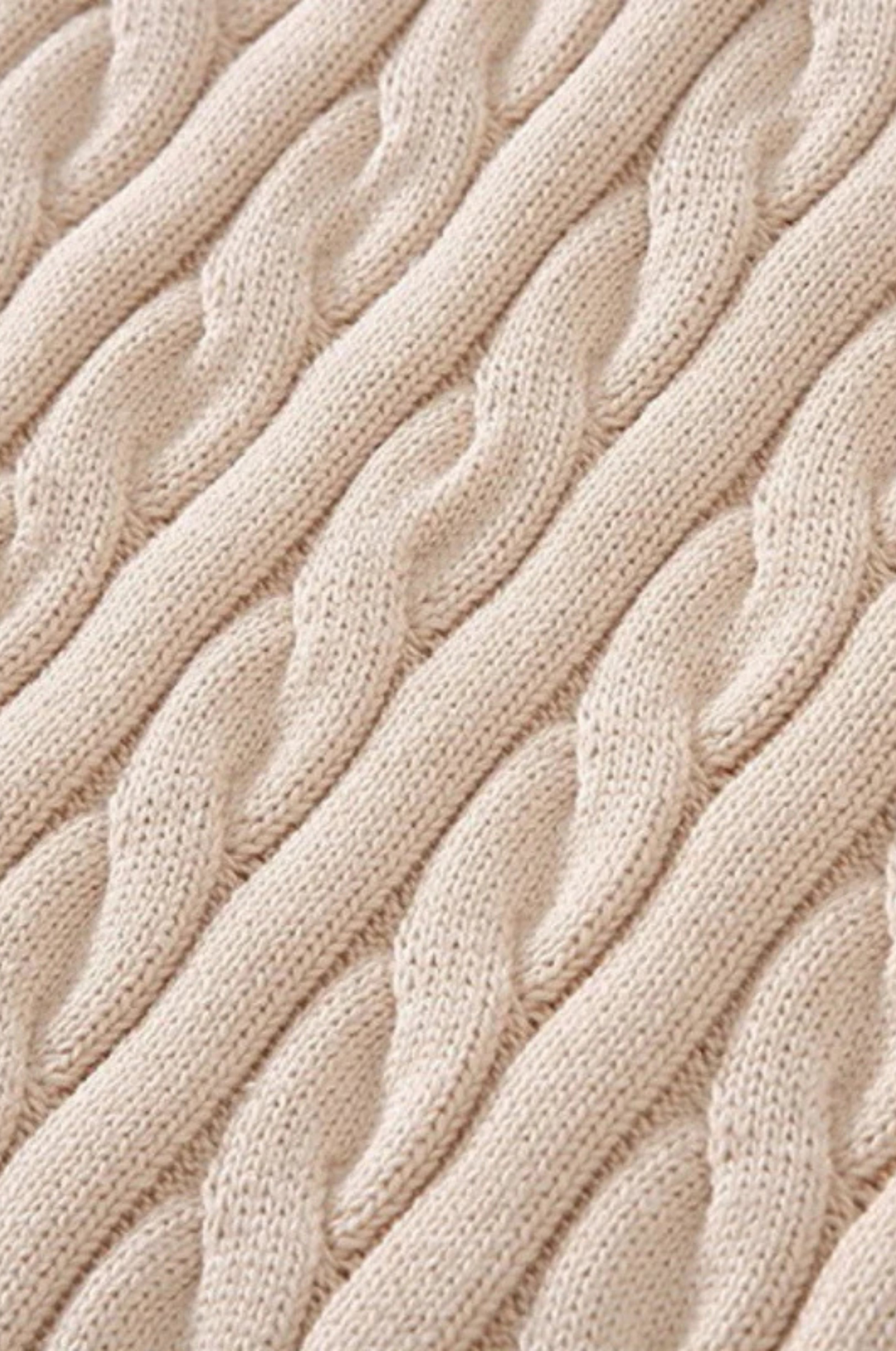 Quilted zip-up sweater