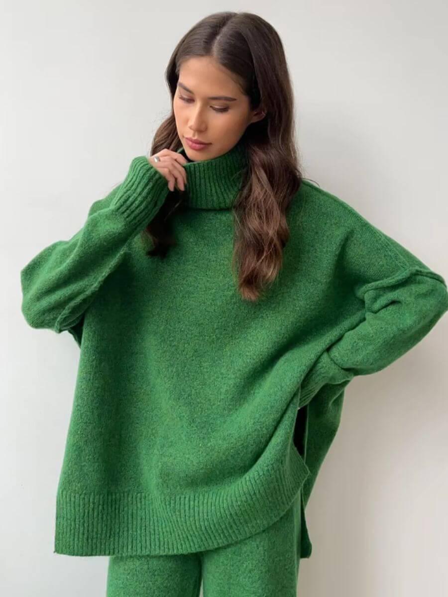 Stella - Loose and Comfortable Knitted Pants Set