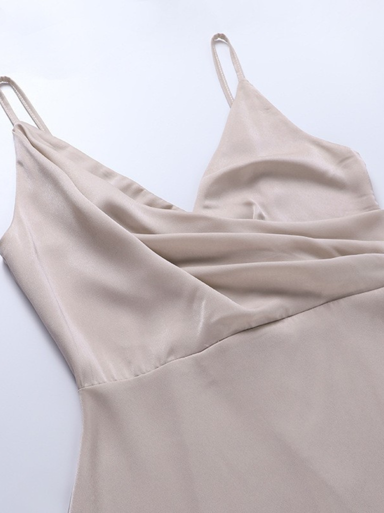 Elisa – Draped Satin Dress