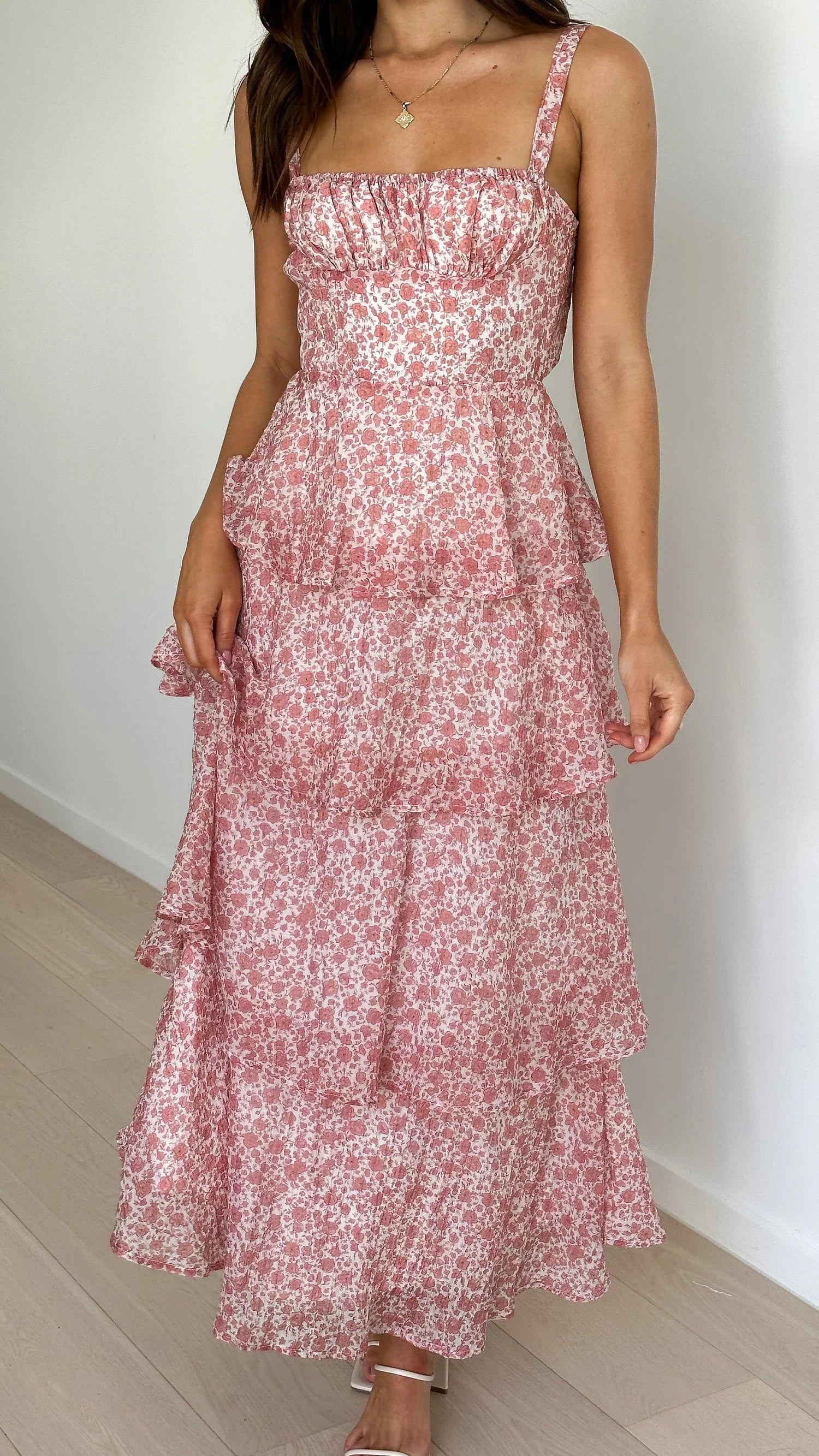 Élina – Romantic Floral Long Dress