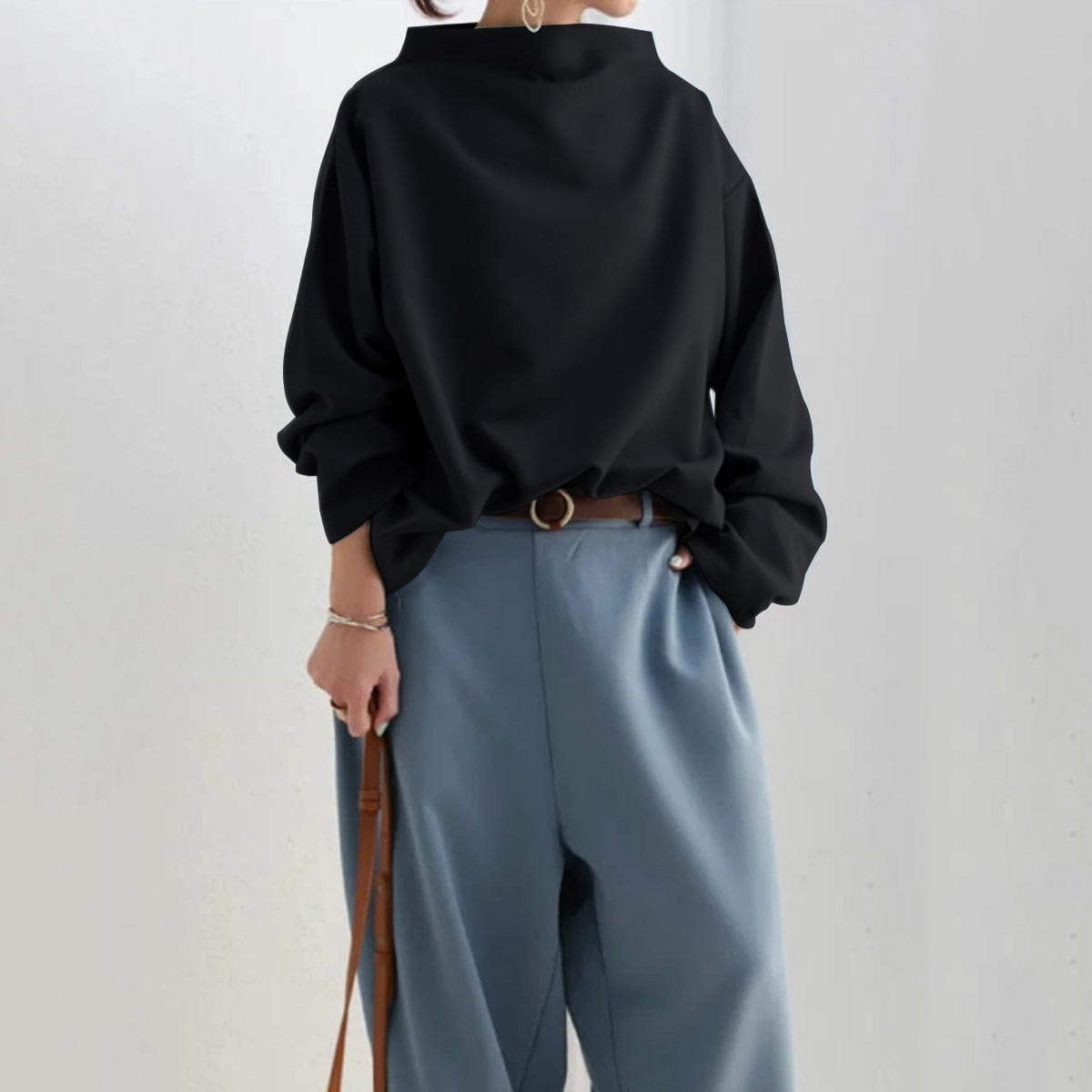 Elizabeth | Soft Knit High Neck Top