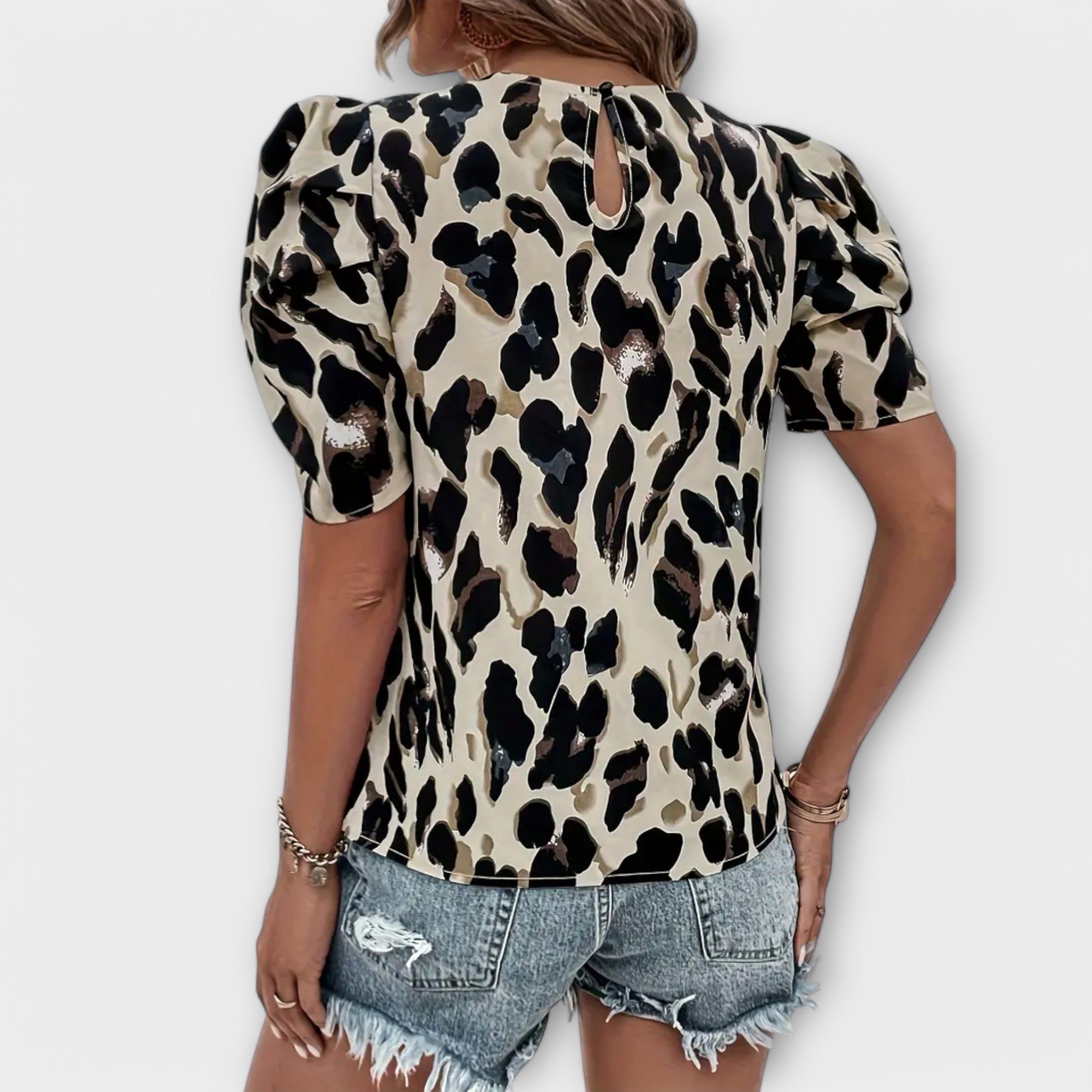 Lyssia | Feminine Printed Blouse with Bold Charm