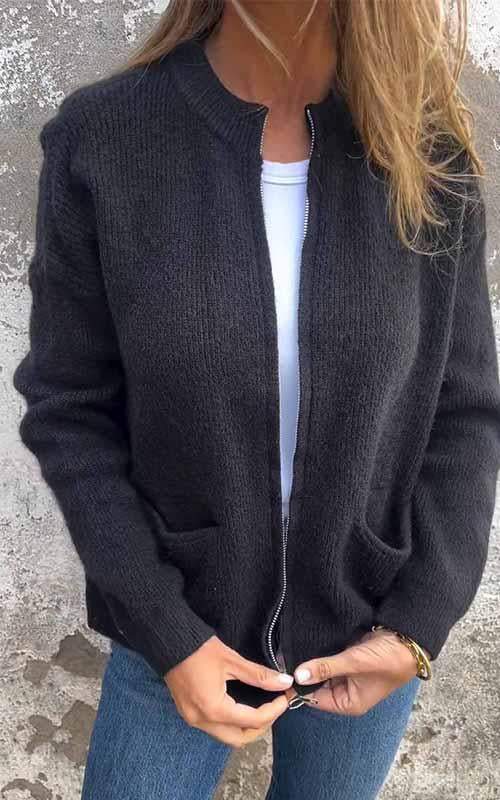 Marcia - Comfortable Zip Cardigan