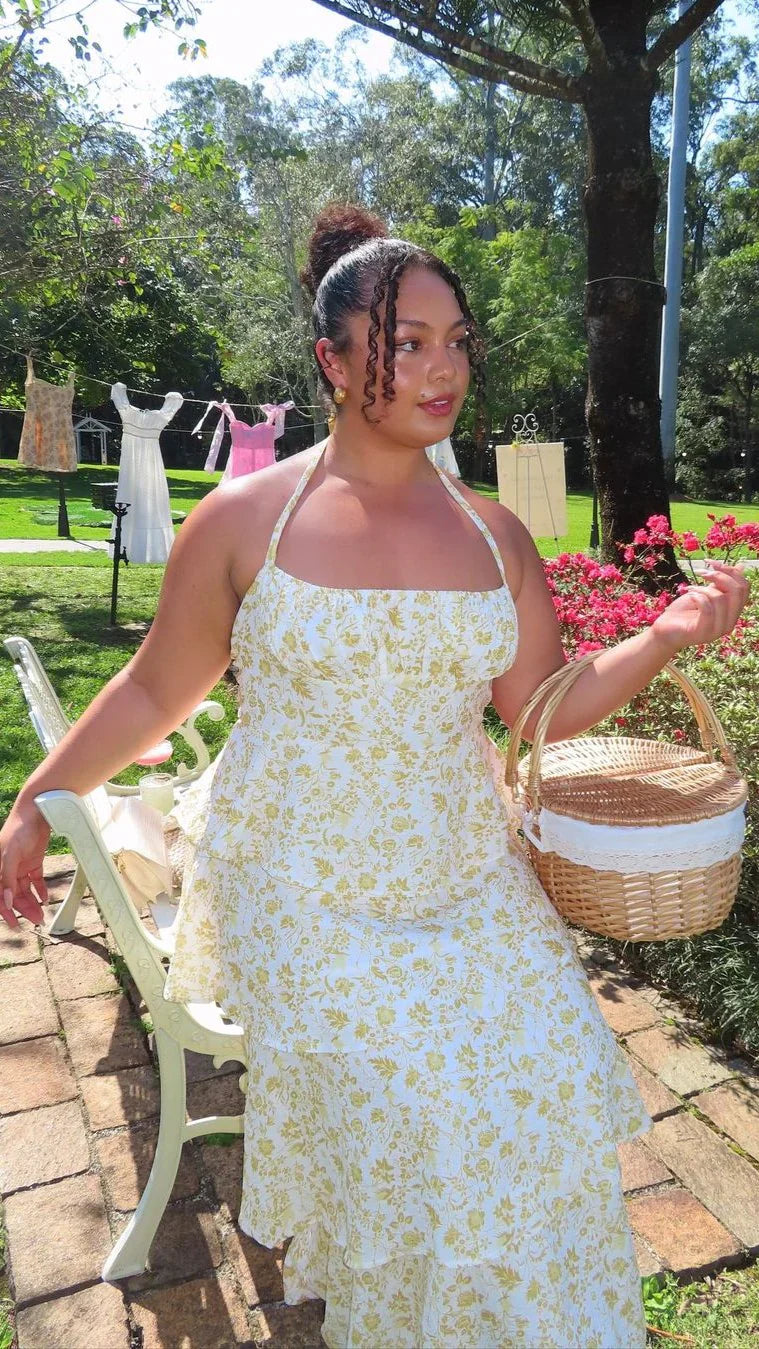 Élina – Romantic Floral Long Dress