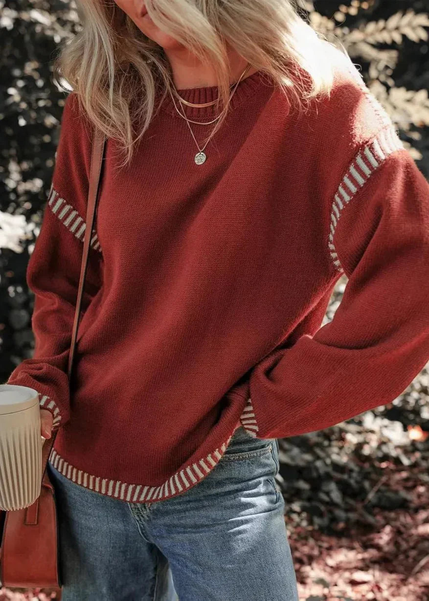 Marisa - Chic Contrasting Sweater