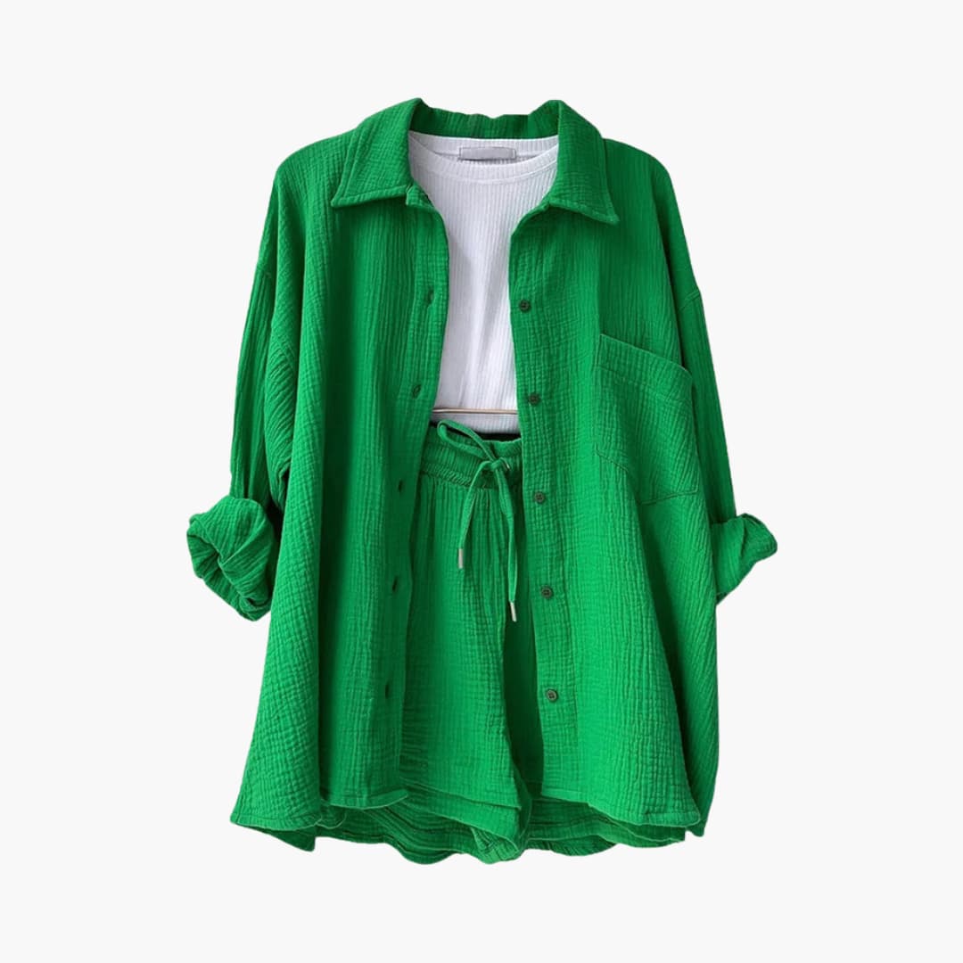 Léandra – 2-piece flowing set in cotton gauze