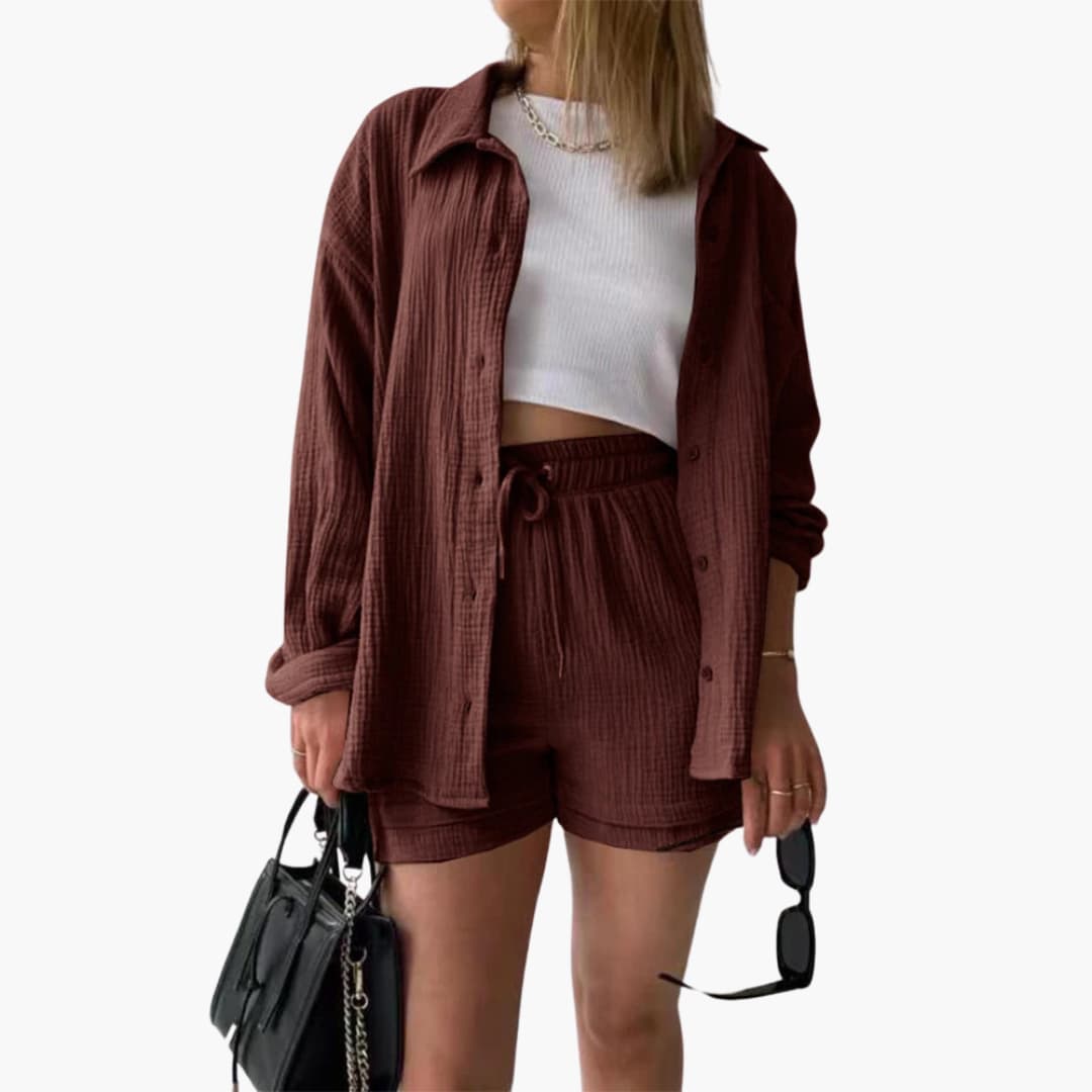 Léandra – 2-piece flowing set in cotton gauze