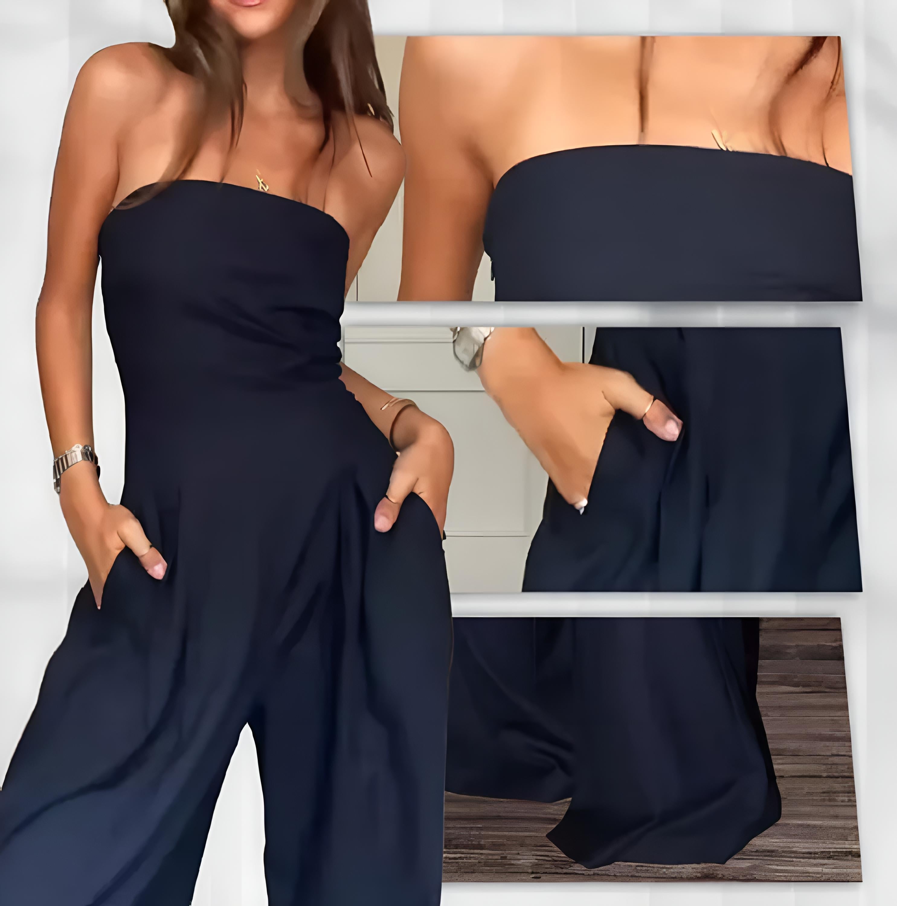 Serena – Elegant Strapless Jumpsuit