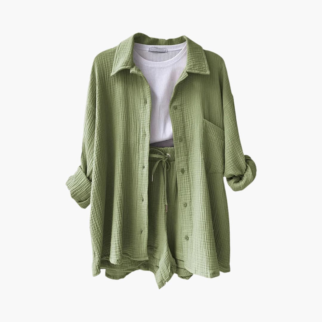 Léandra – 2-piece flowing set in cotton gauze