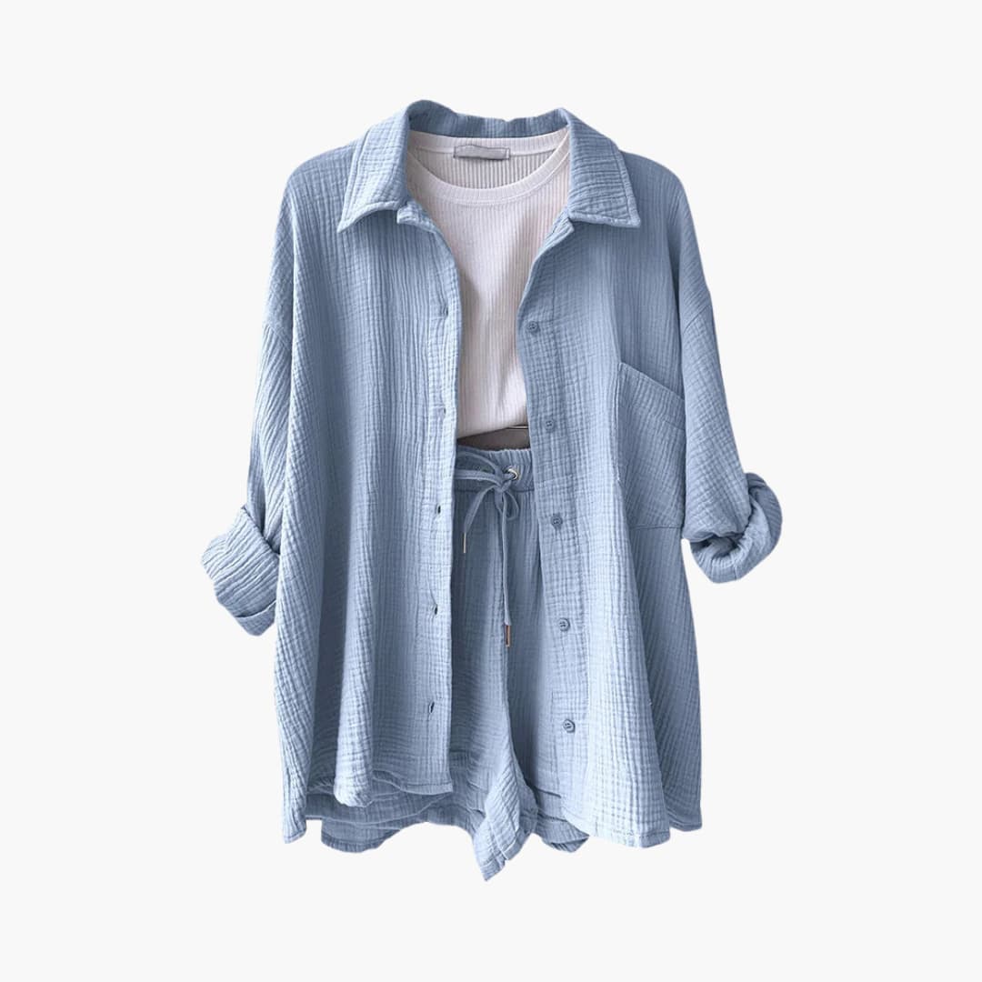 Léandra – 2-piece flowing set in cotton gauze