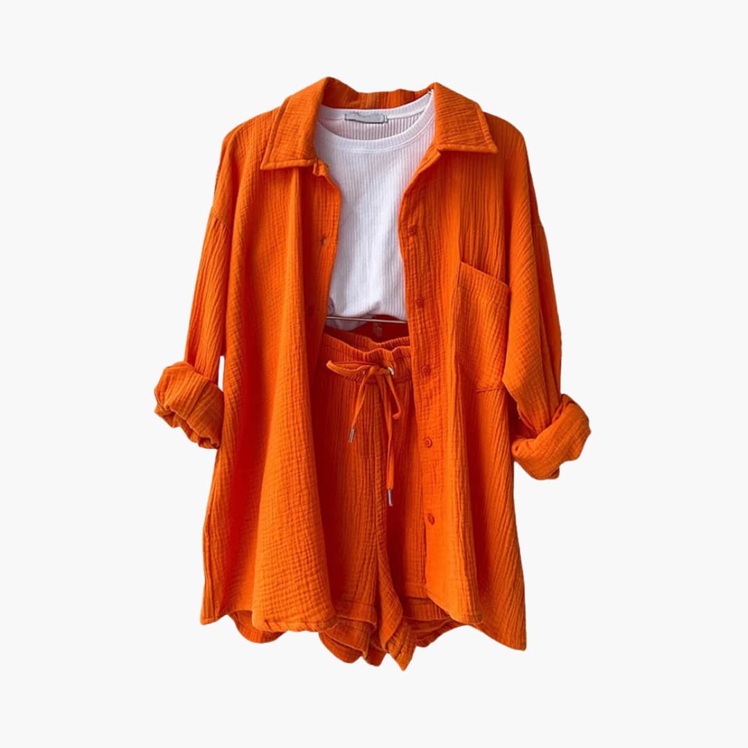 Léandra – 2-piece flowing set in cotton gauze