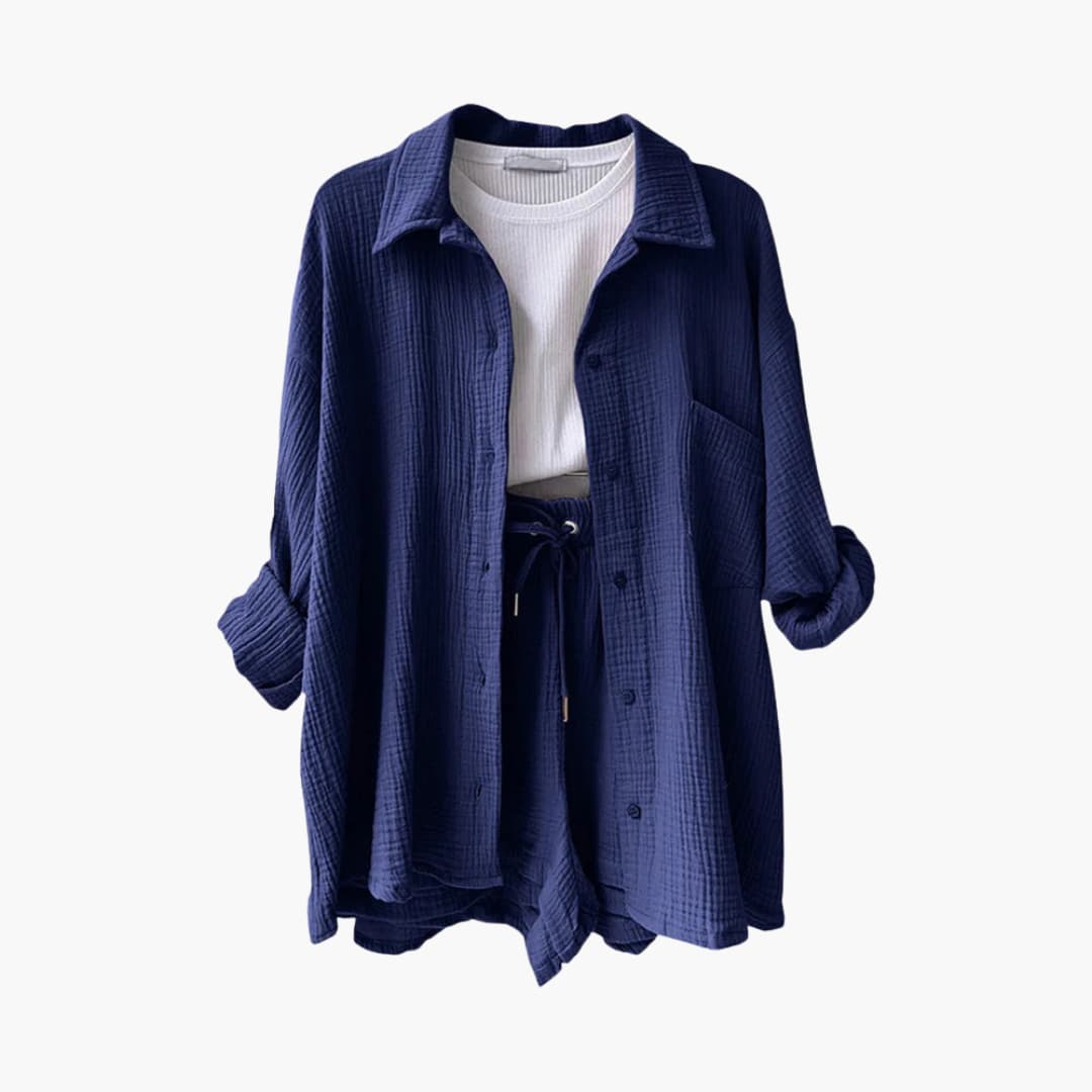Léandra – 2-piece flowing set in cotton gauze