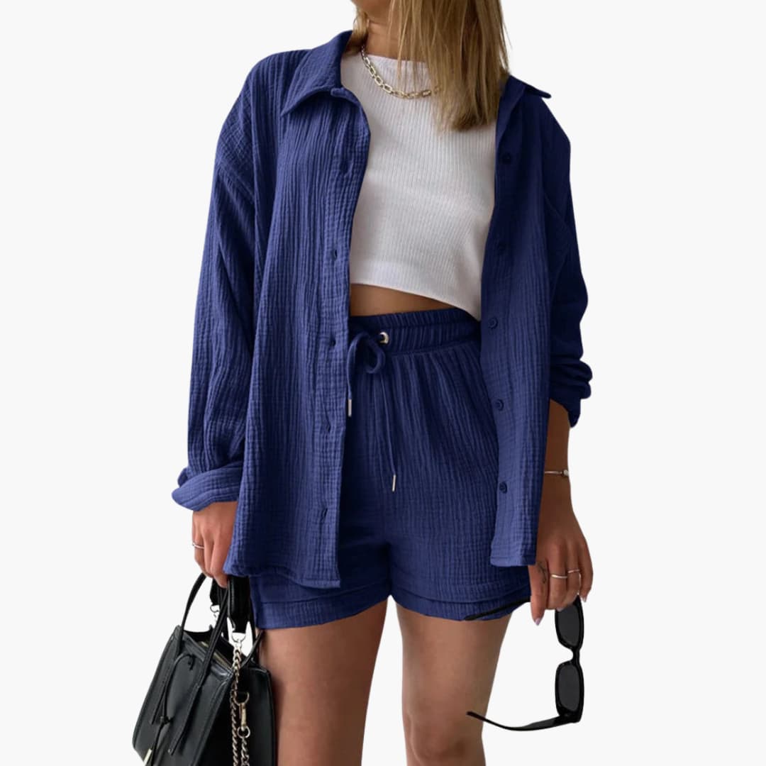 Léandra – 2-piece flowing set in cotton gauze