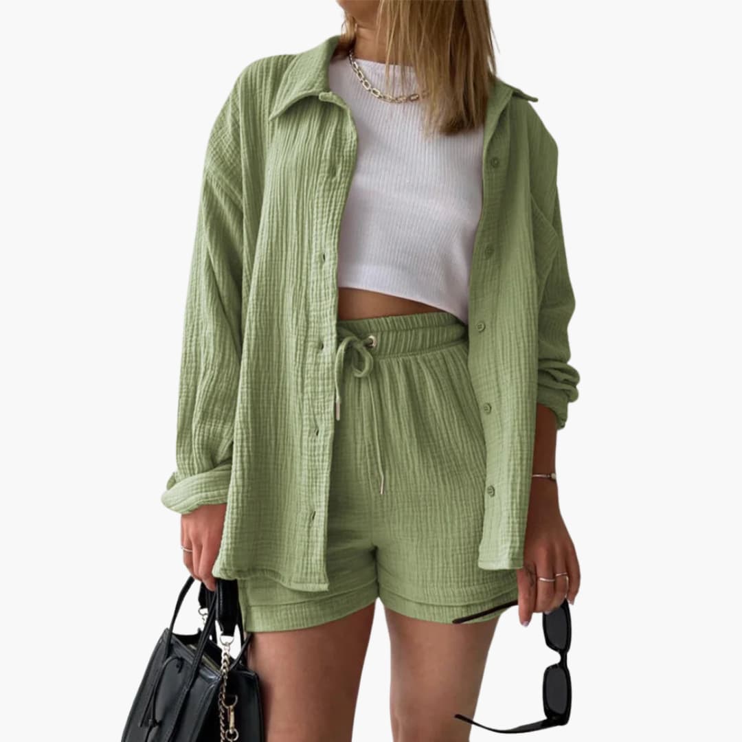 Léandra – 2-piece flowing set in cotton gauze