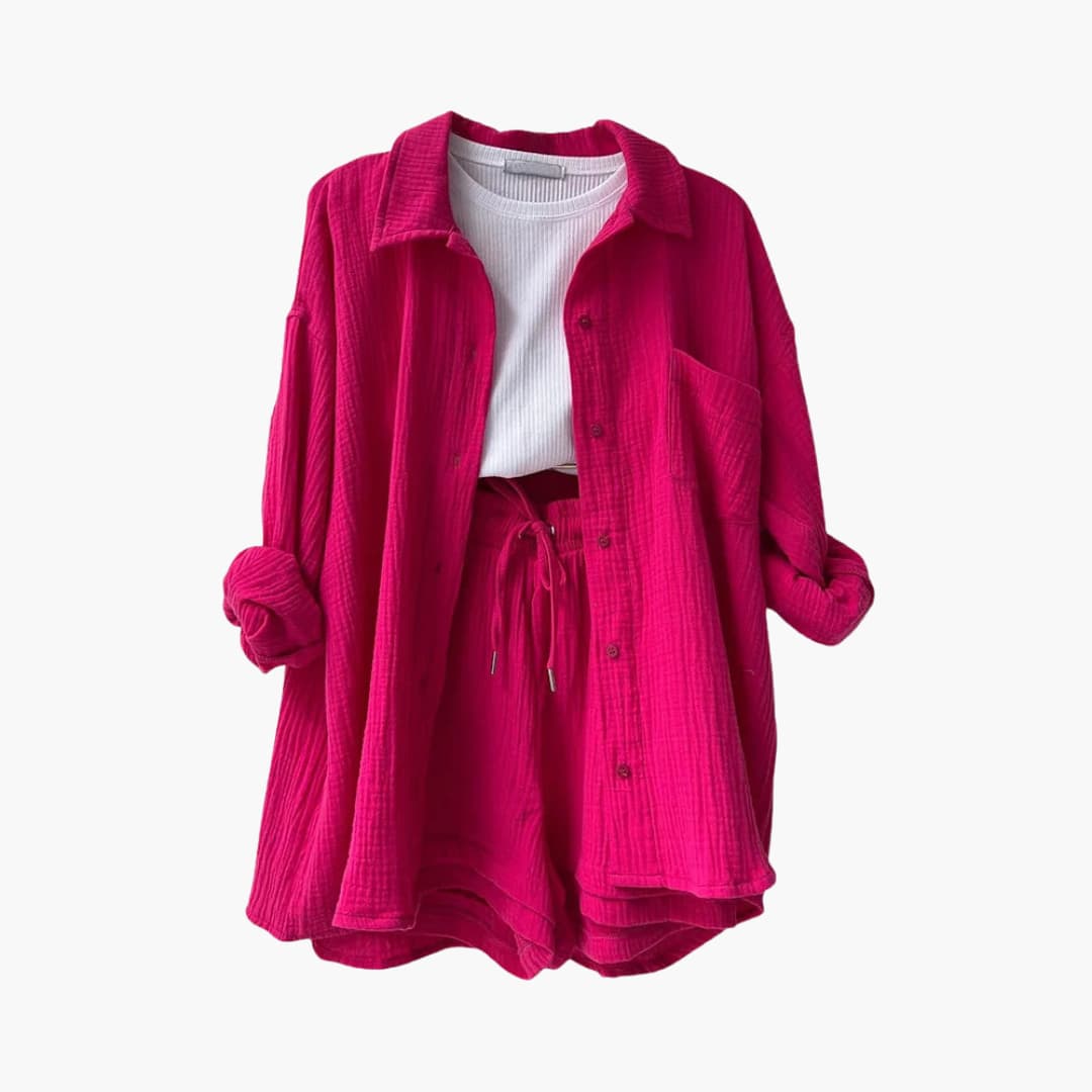 Léandra – 2-piece flowing set in cotton gauze