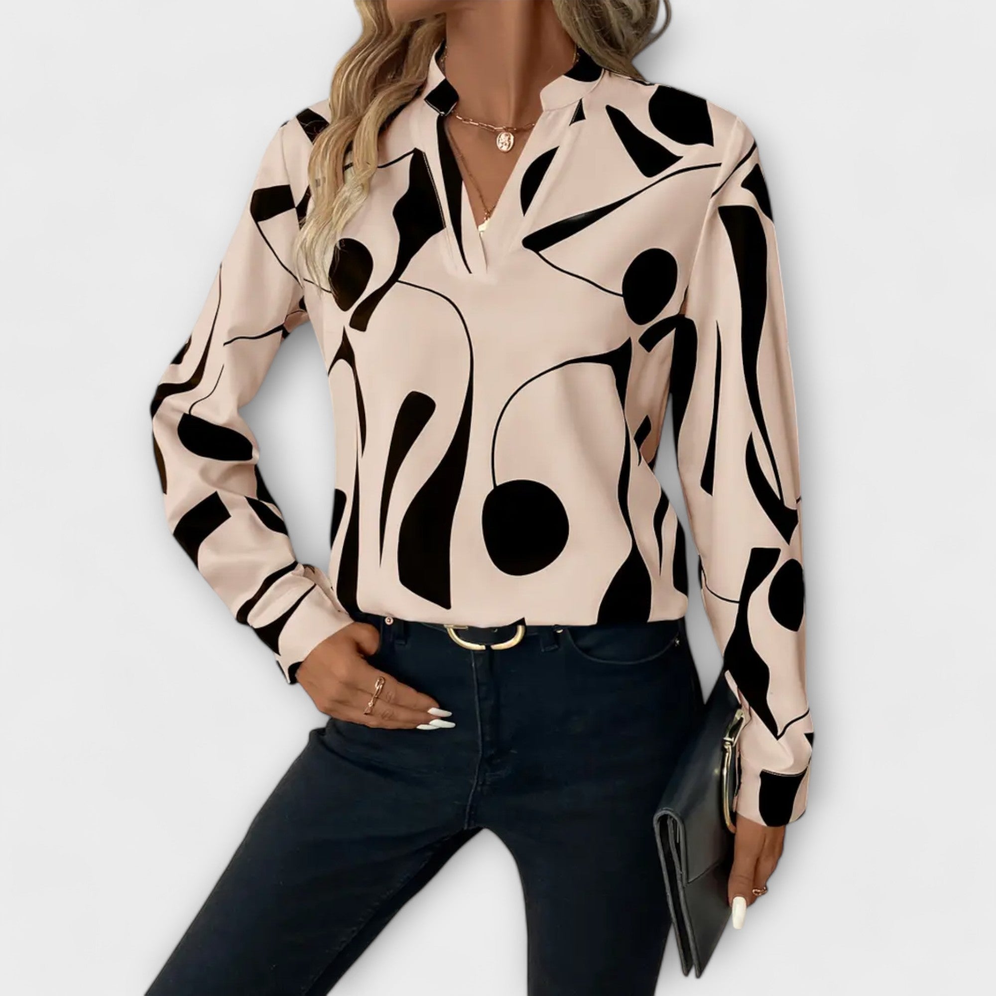 Maelis | Chic Blouse with Graphic Patterns