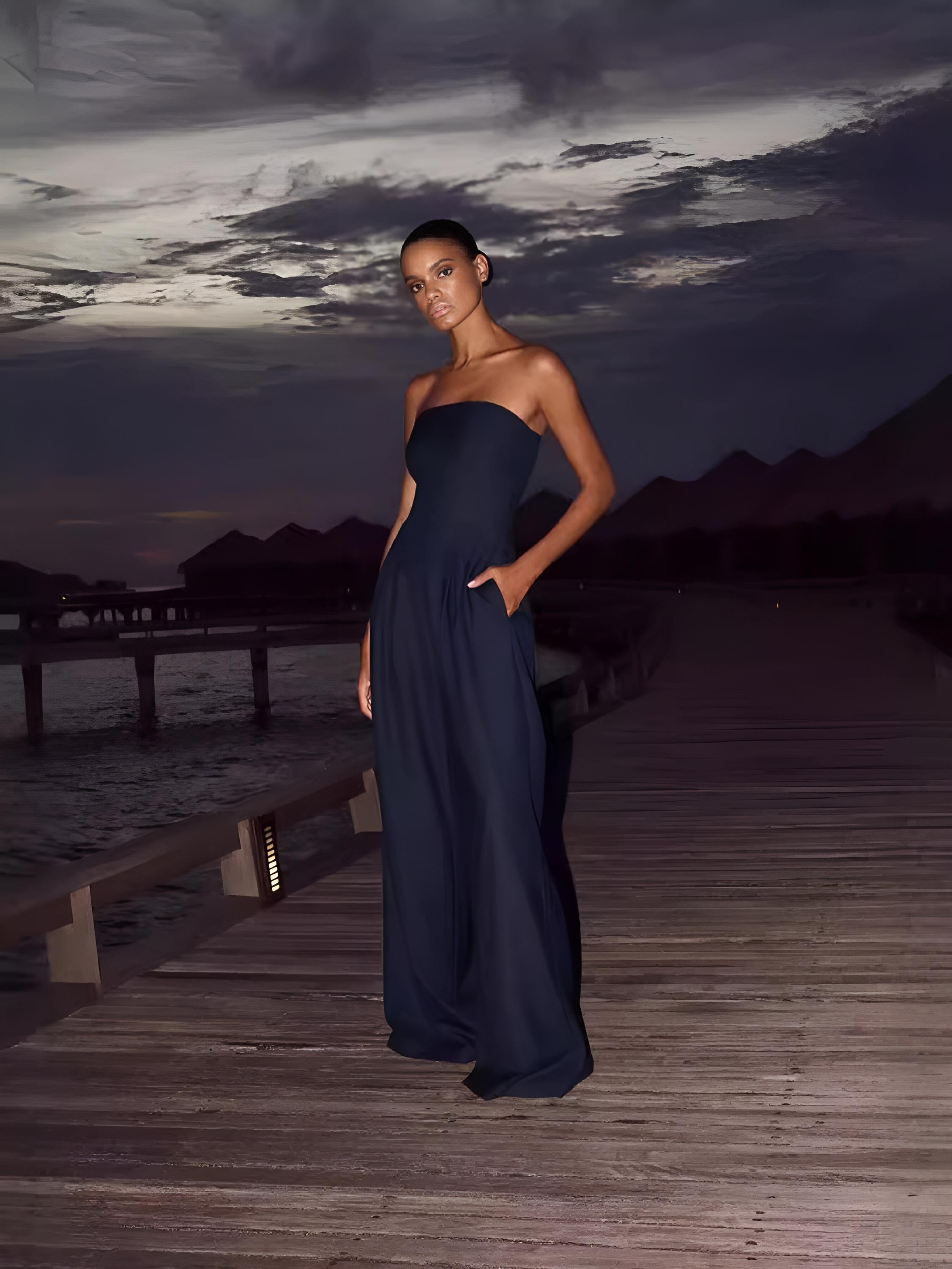 Serena – Elegant Strapless Jumpsuit