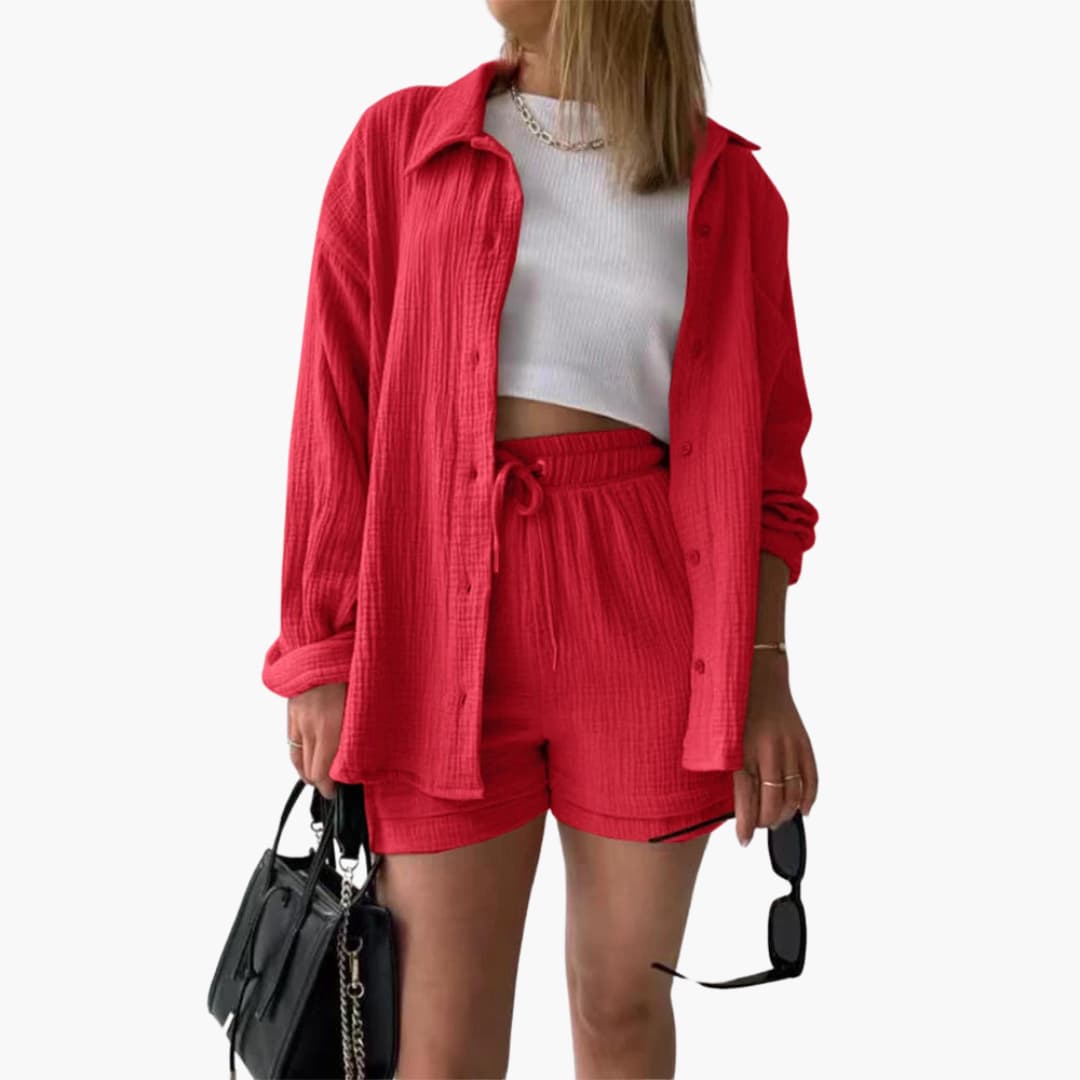 Léandra – 2-piece flowing set in cotton gauze