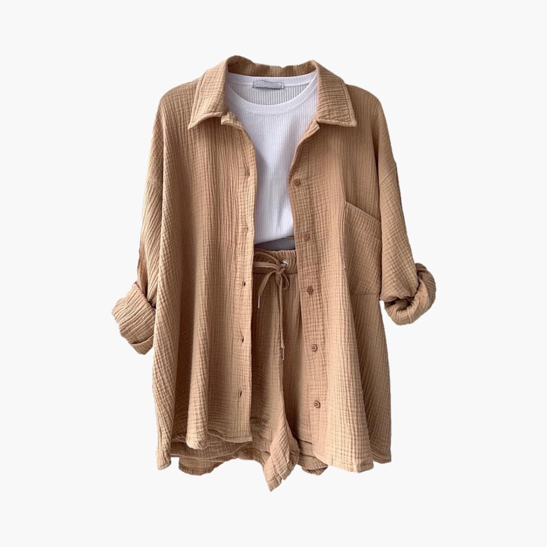 Léandra – 2-piece flowing set in cotton gauze