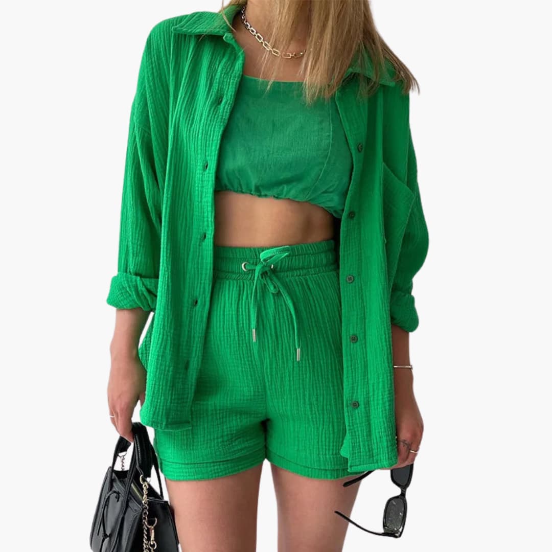 Léandra – 2-piece flowing set in cotton gauze
