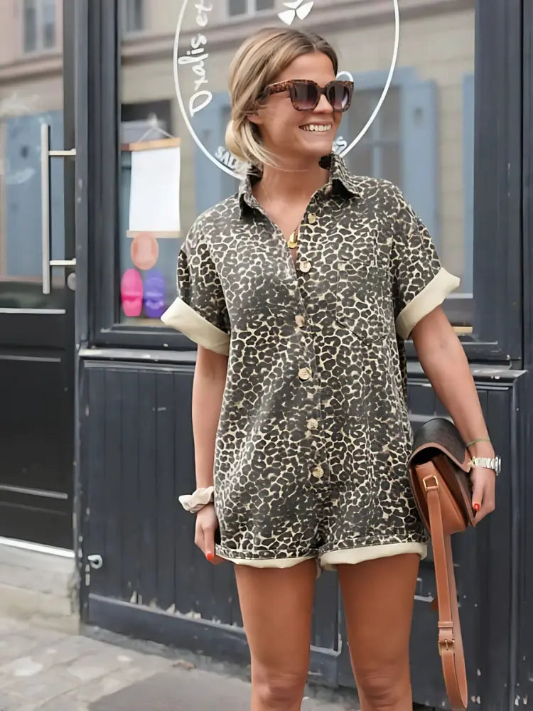 Savanna | Casual Leopard Jumpsuit