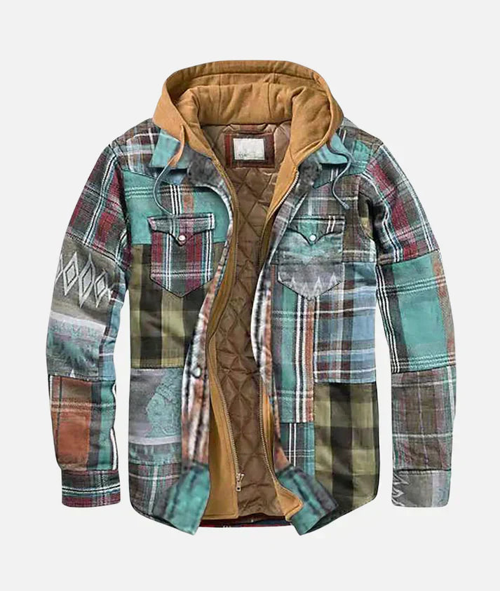 Alain – Checkered Patchwork Jacket