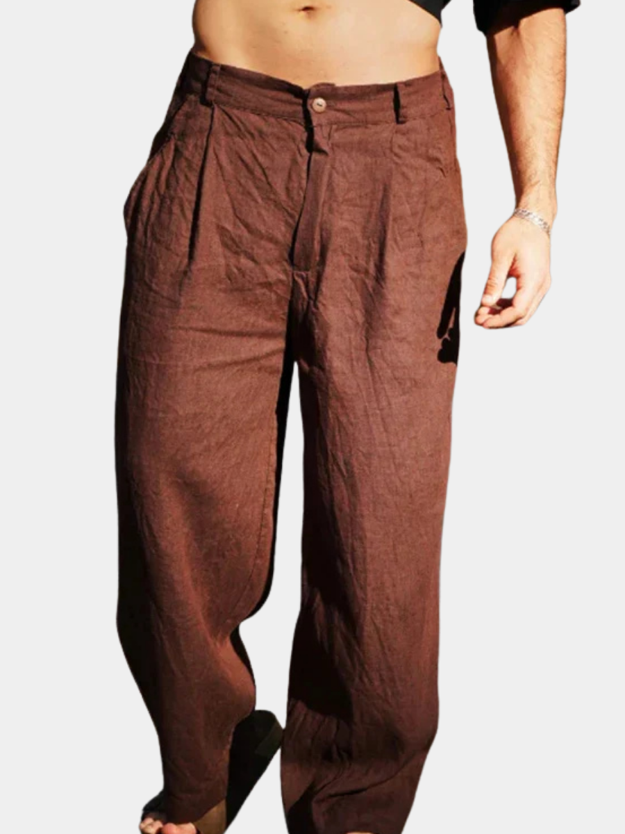 Lino — Wide Leg Trousers in Breathable Linen
