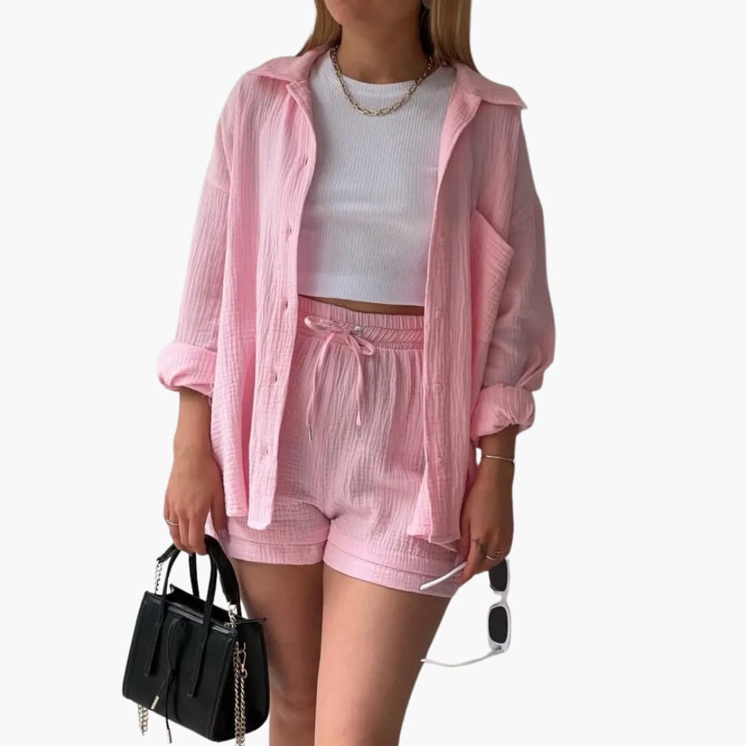 Léandra – 2-piece flowing set in cotton gauze