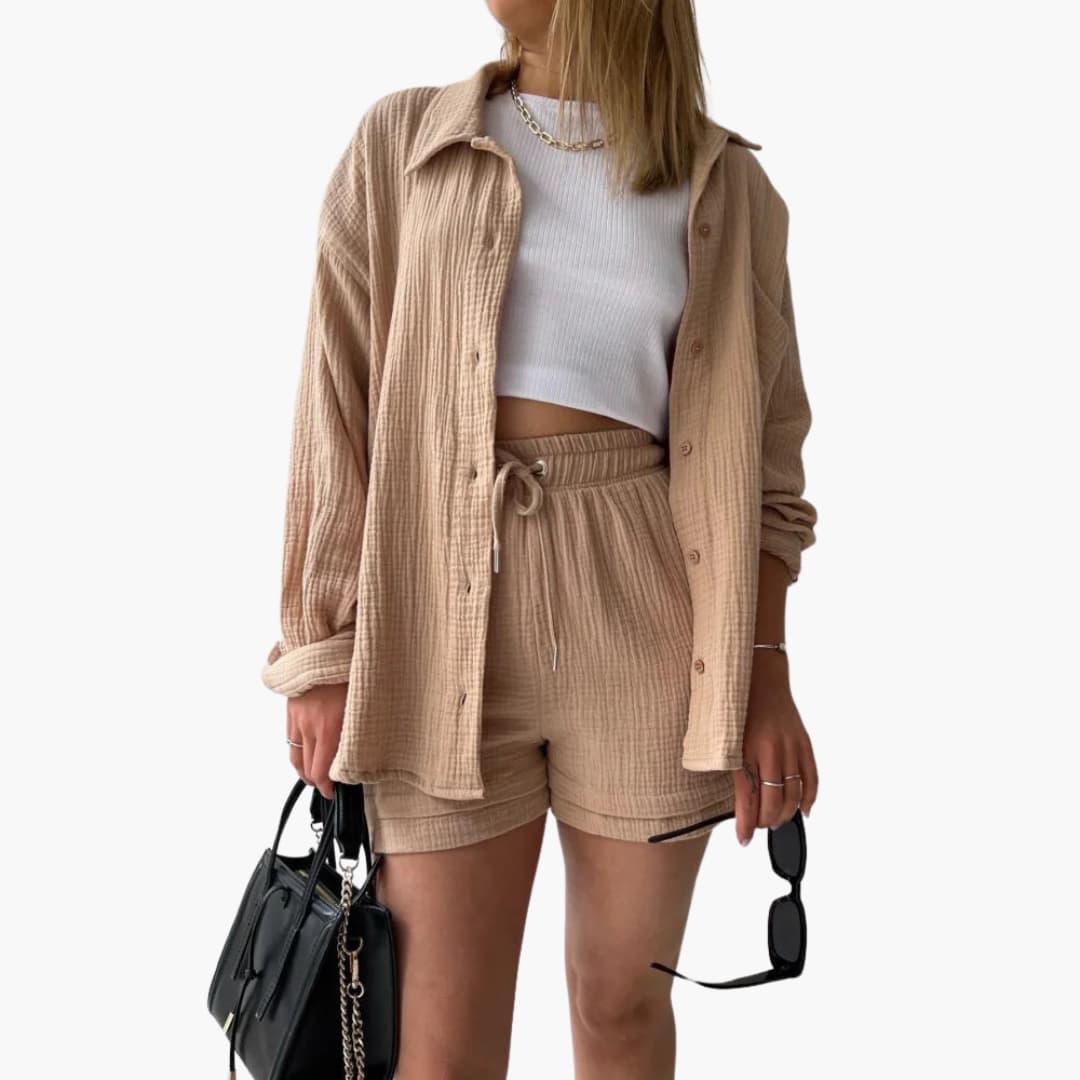 Léandra – 2-piece flowing set in cotton gauze