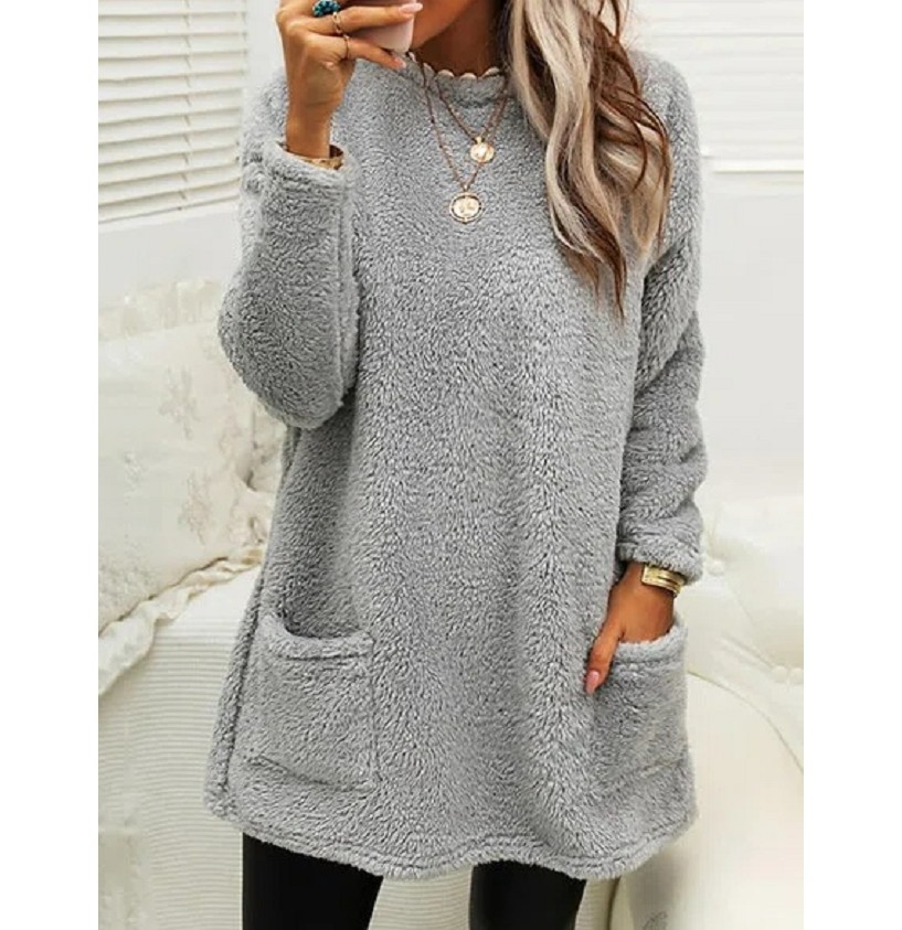 Lucy - Long Sleeve Fleece Sweater