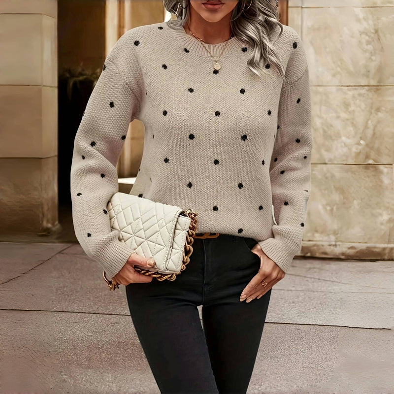 Nicole - Polka Dot Knit Sweater
