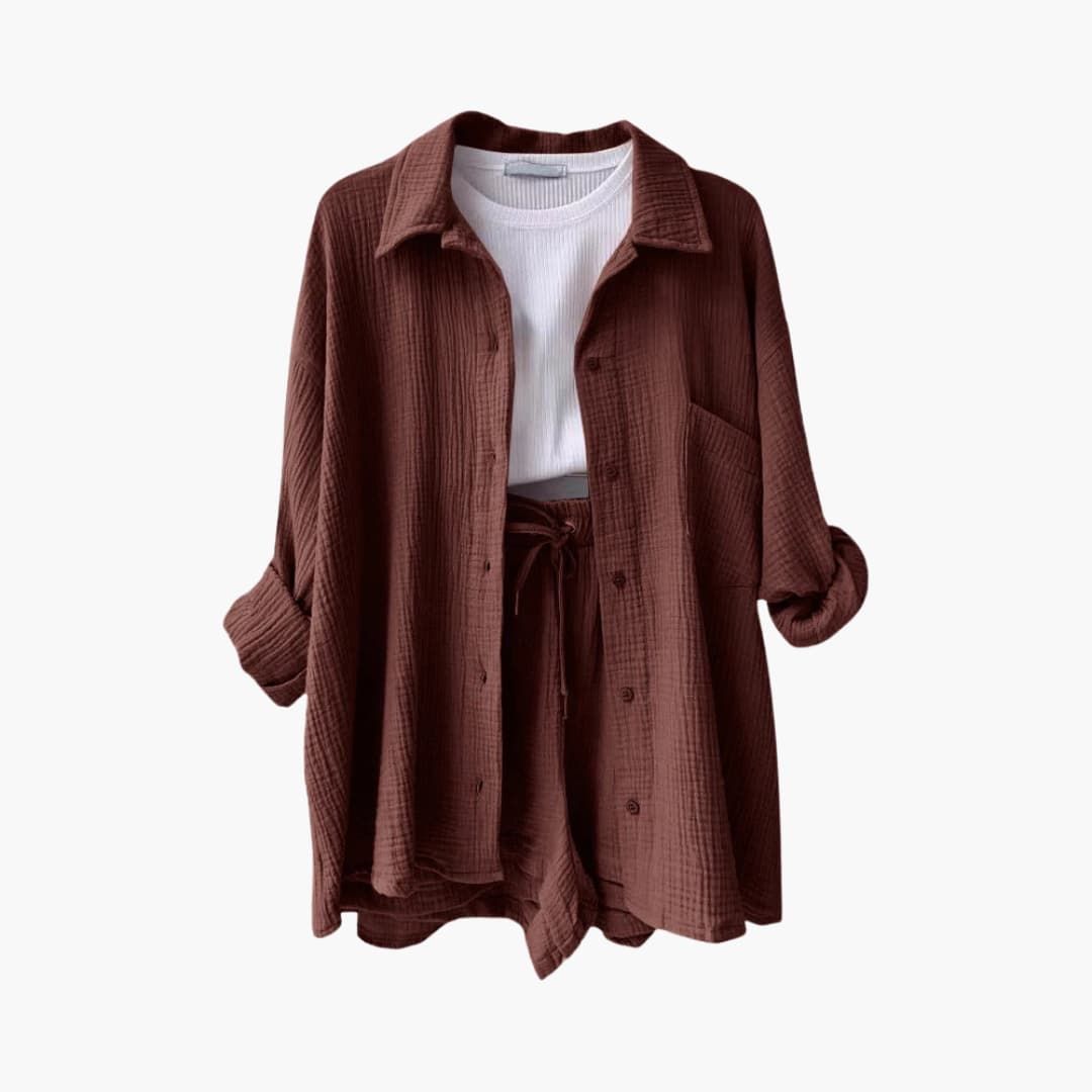 Léandra – 2-piece flowing set in cotton gauze