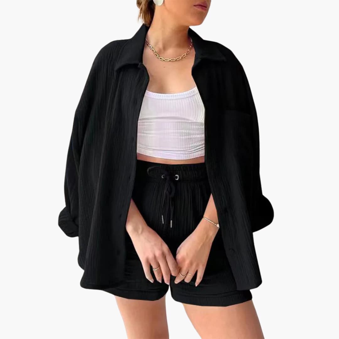 Léandra – 2-piece flowing set in cotton gauze
