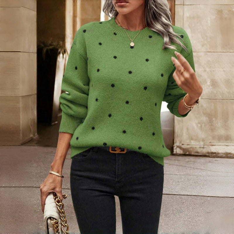 Nicole - Polka Dot Knit Sweater