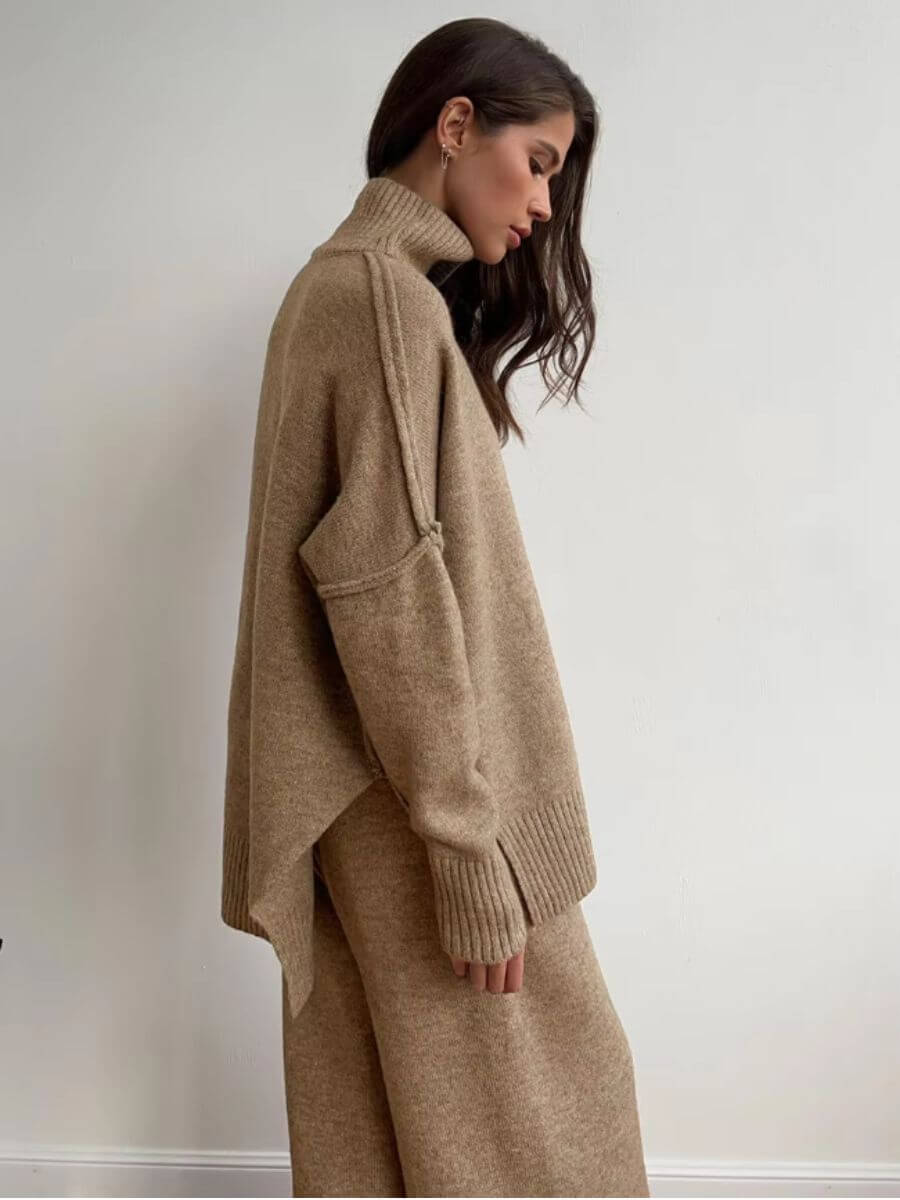 Stella - Loose and Comfortable Knitted Pants Set