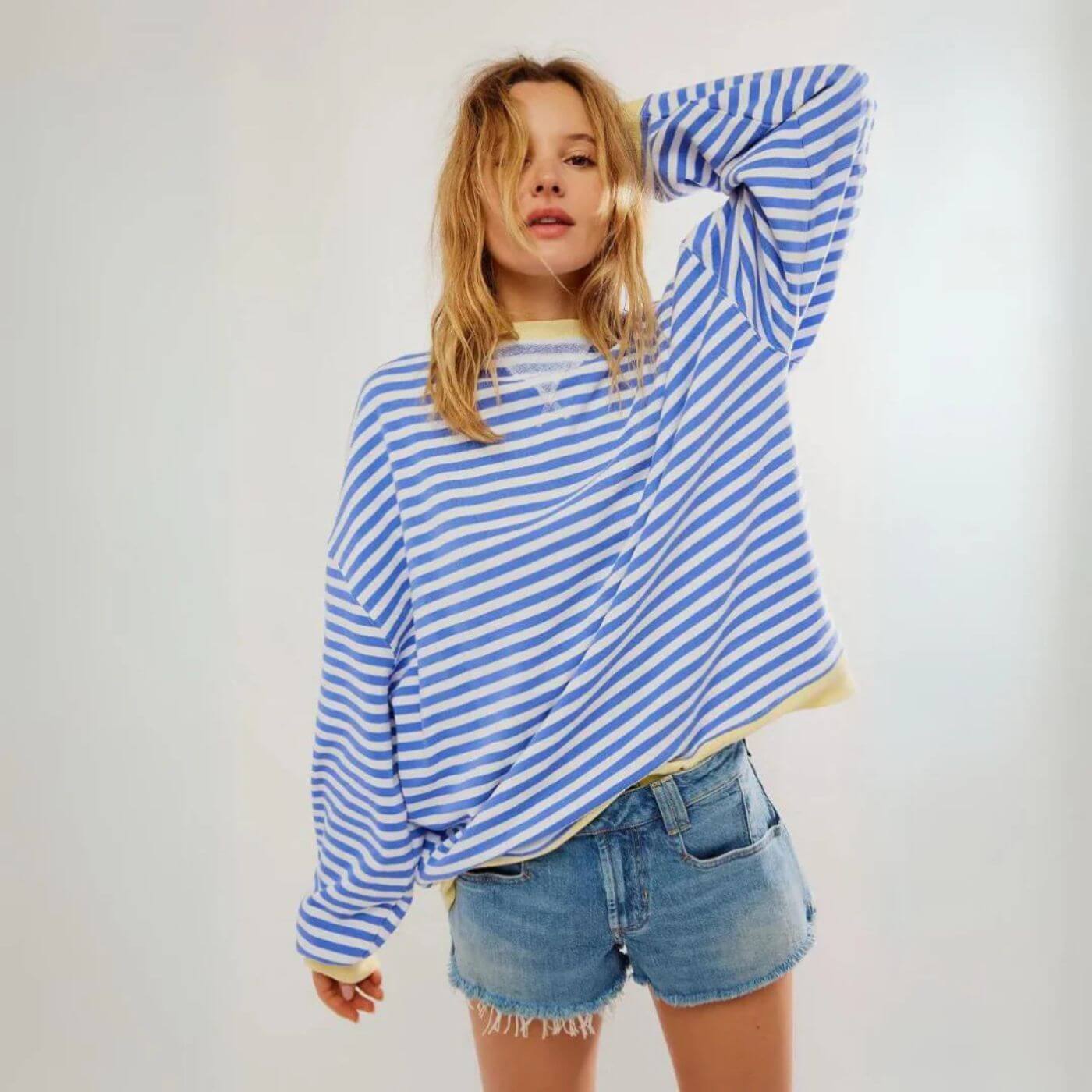 Kaitlin - Loose Fit Striped Comfort Sweater