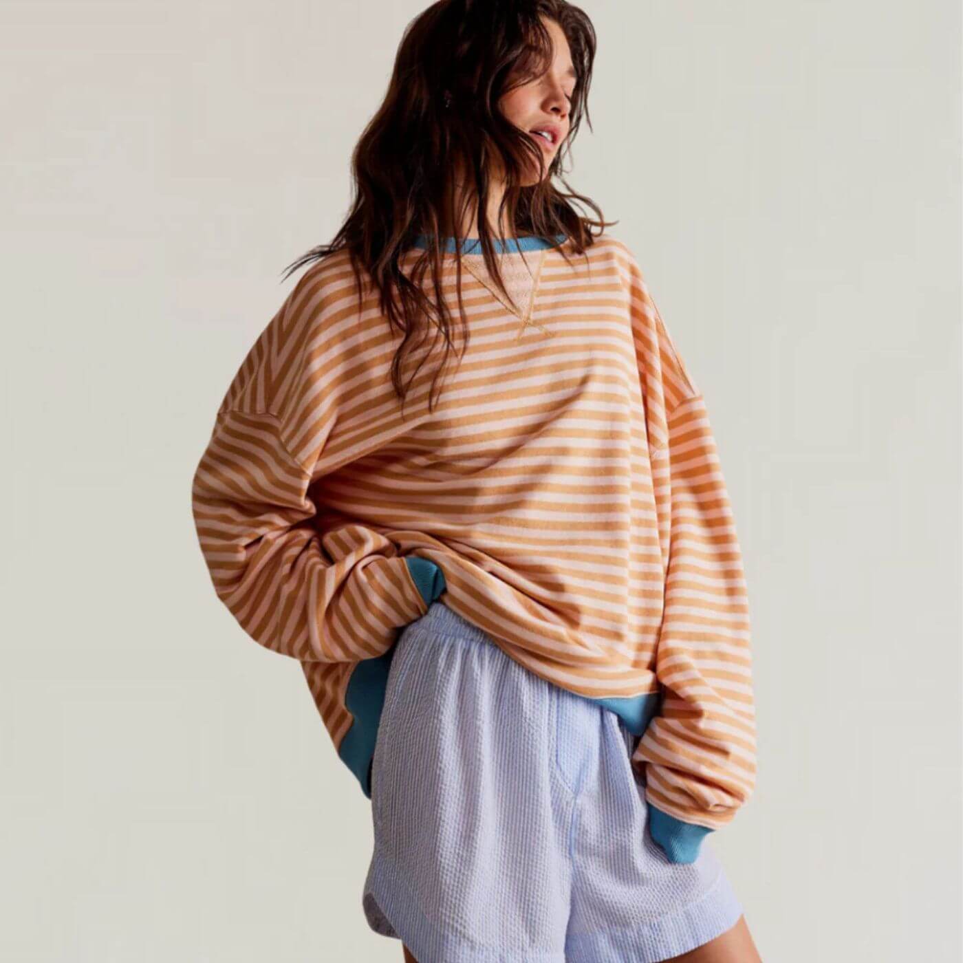 Kaitlin - Loose Fit Striped Comfort Sweater