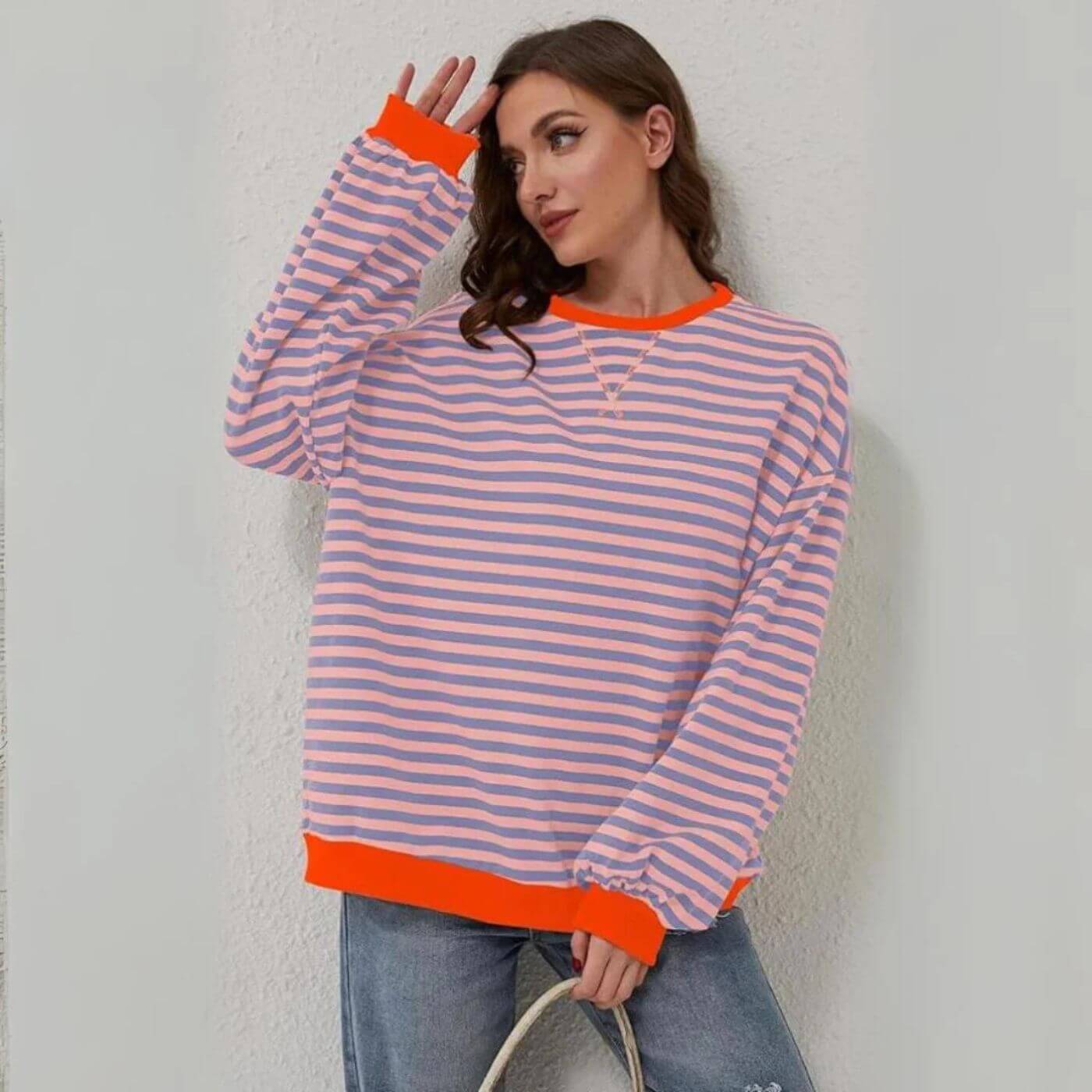 Kaitlin - Loose Fit Striped Comfort Sweater