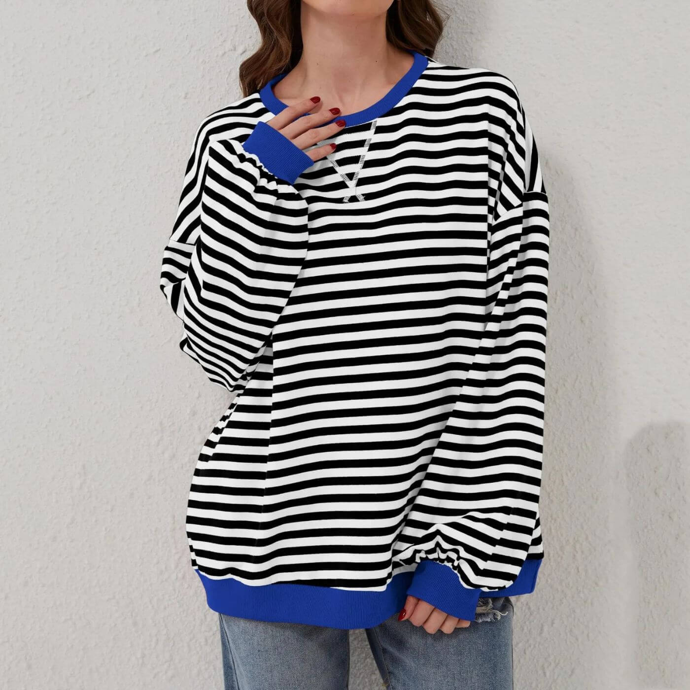 Kaitlin - Loose Fit Striped Comfort Sweater