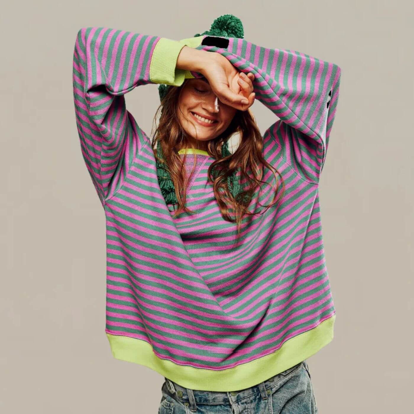 Kaitlin - Loose Fit Striped Comfort Sweater