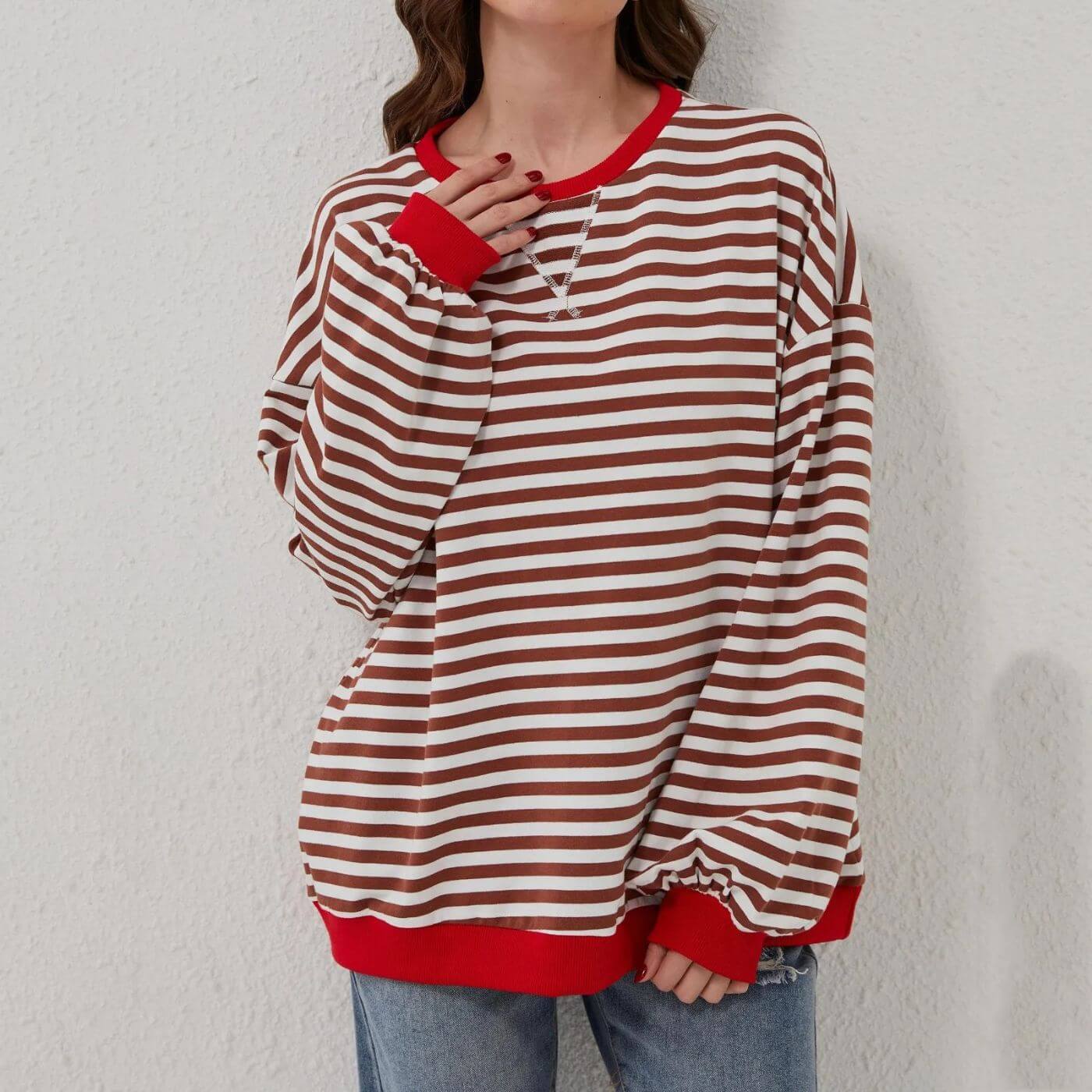 Kaitlin - Loose Fit Striped Comfort Sweater