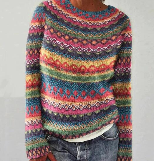 Soley - Multicolored Crew Neck Sweater