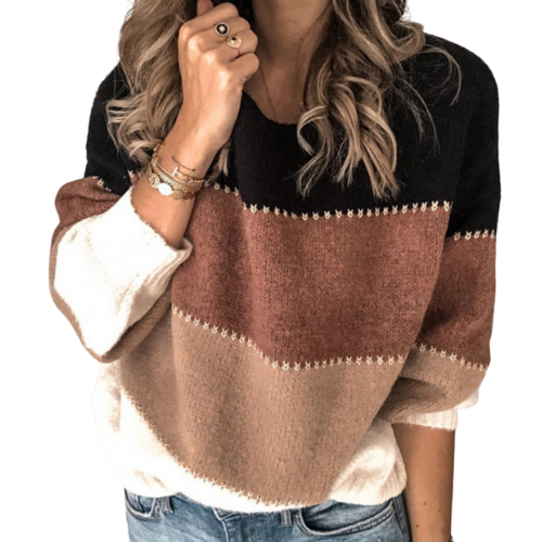 Annabelle – Comfortable & Elegant Striped Knit Sweater