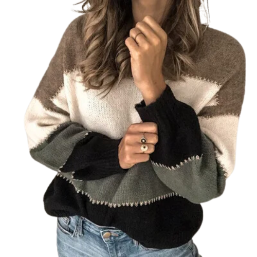Annabelle – Comfortable & Elegant Striped Knit Sweater