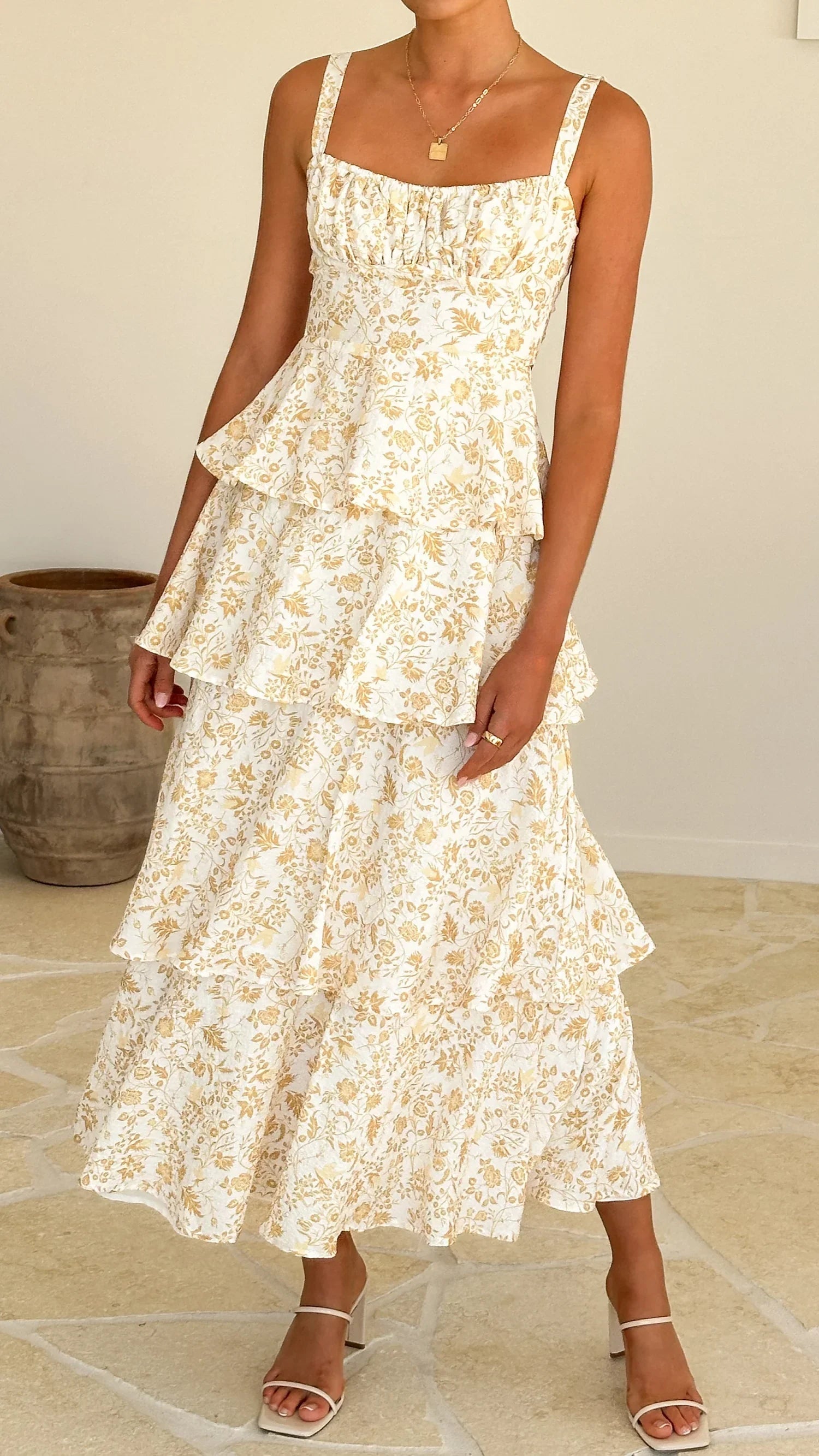 Élina – Romantic Floral Long Dress