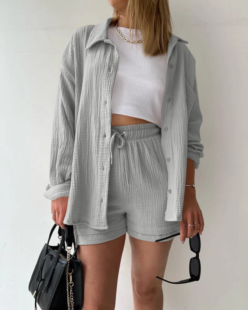 Léandra – 2-piece flowing set in cotton gauze